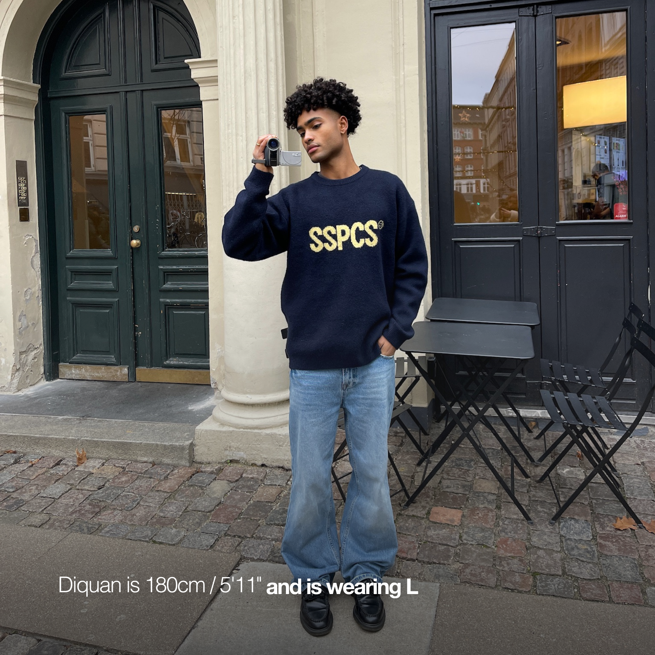 Suspicious Antwerp The SSPCS Knitted Sweat - Nightfall / Yellow