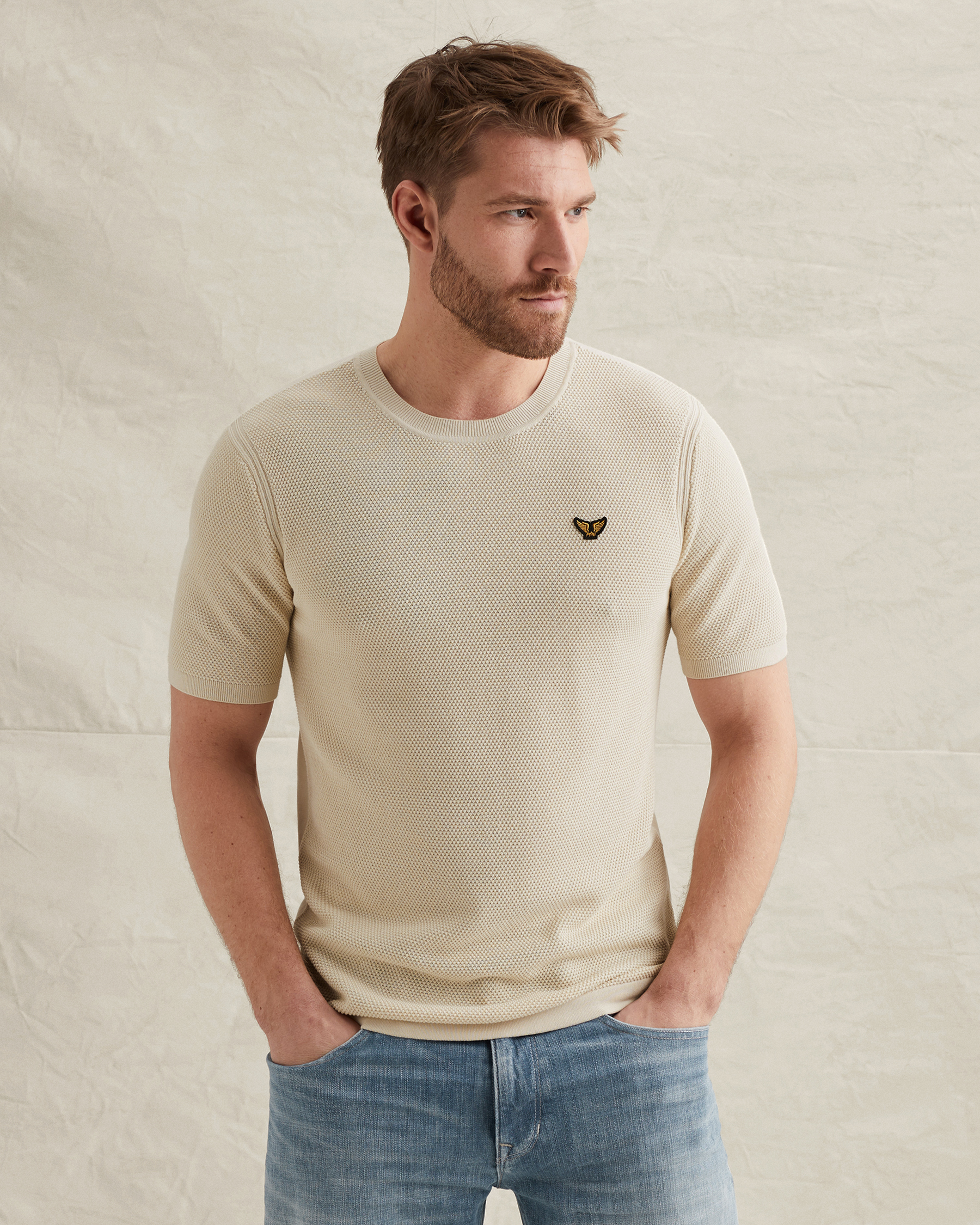 PME Legend T-shirt in cotton/modal with badgex