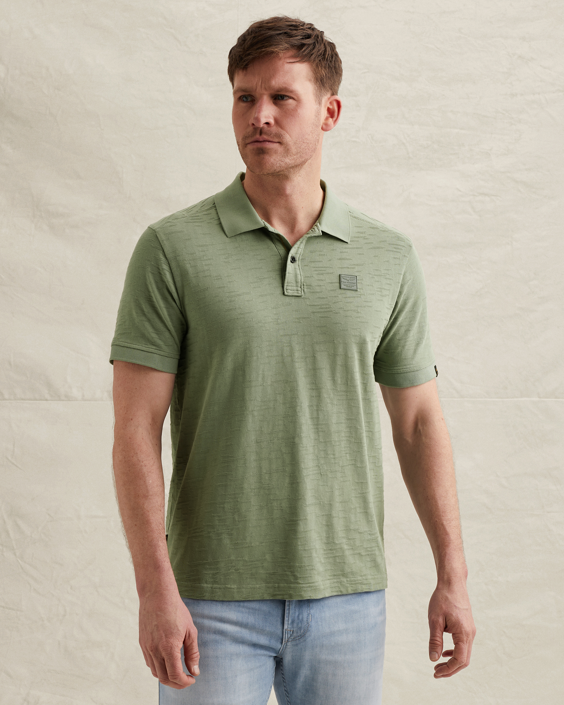 PME Legend Polo shirt in jersey with jacquard patternx