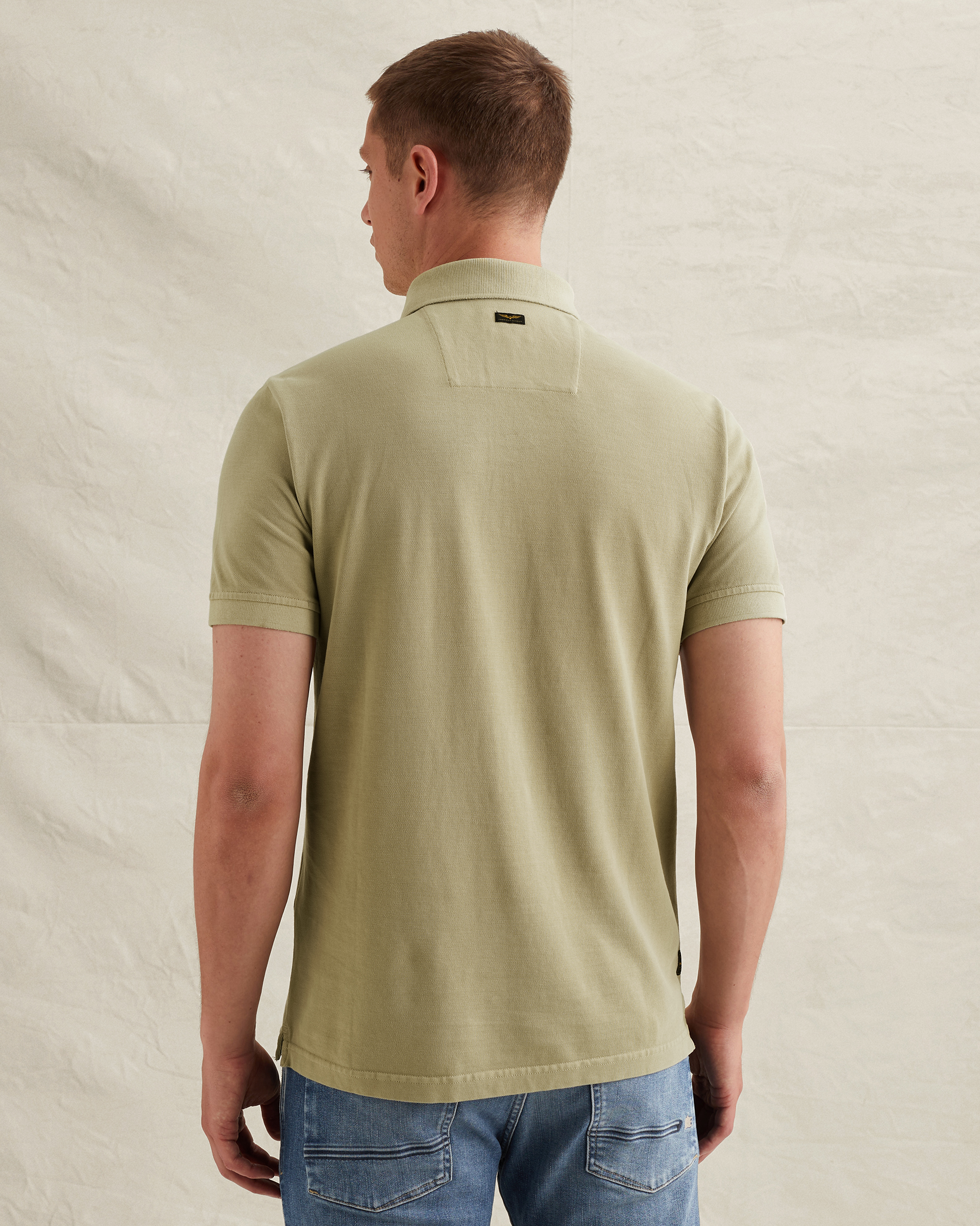 PME Legend Polo shirt with garment-dye wash and tailwing logox