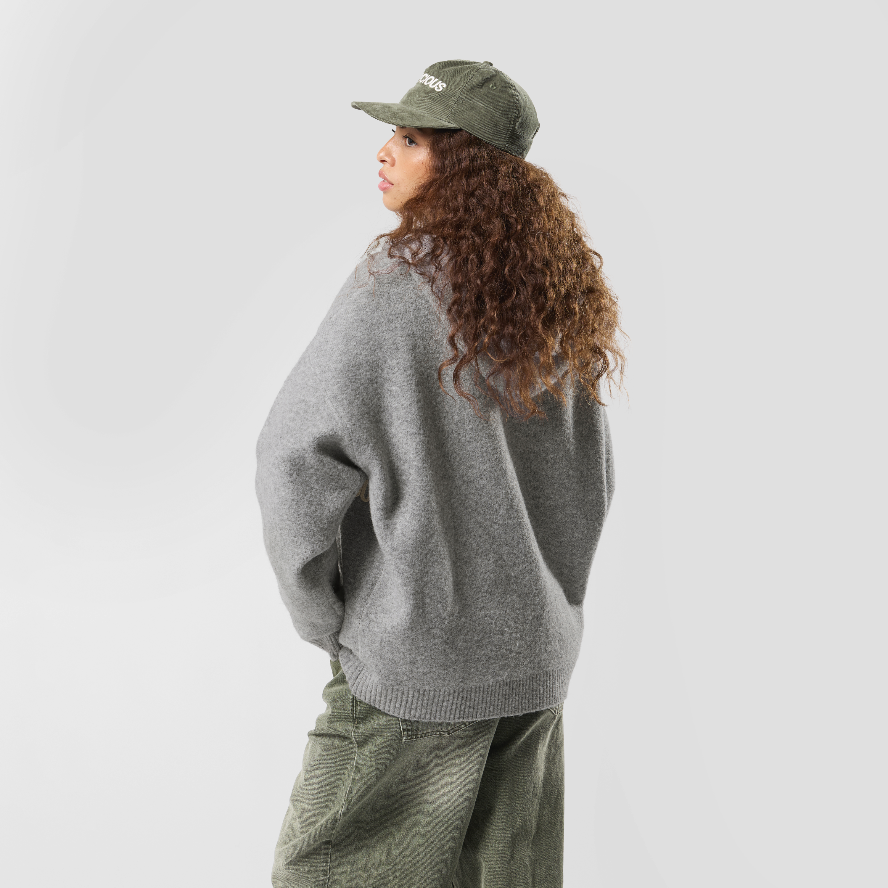 Suspicious Antwerp Winter1 / Core Knitted Zipped Hoodie - Heather Grey