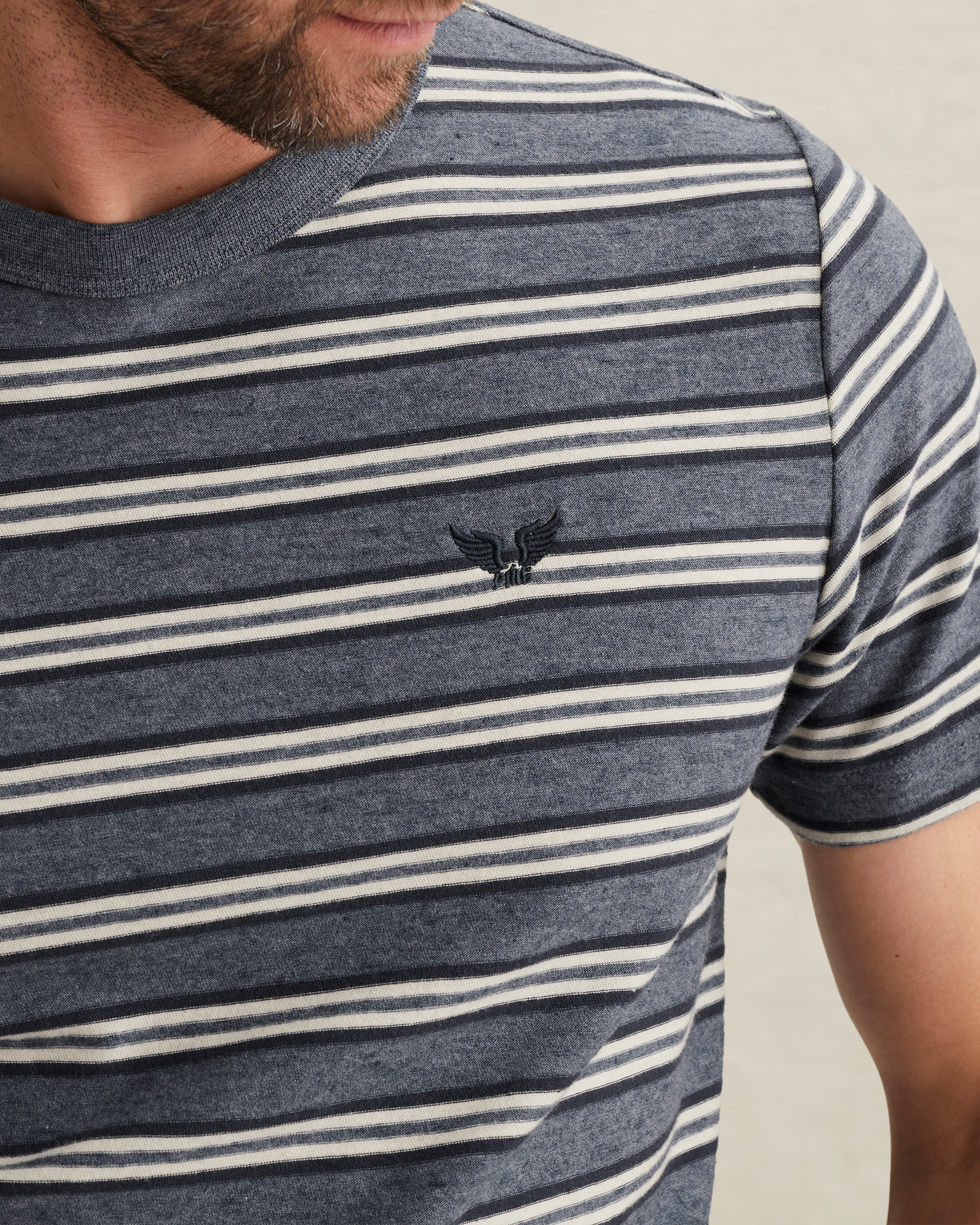 PME Legend T-shirt with stripe pattern and embroidered logox
