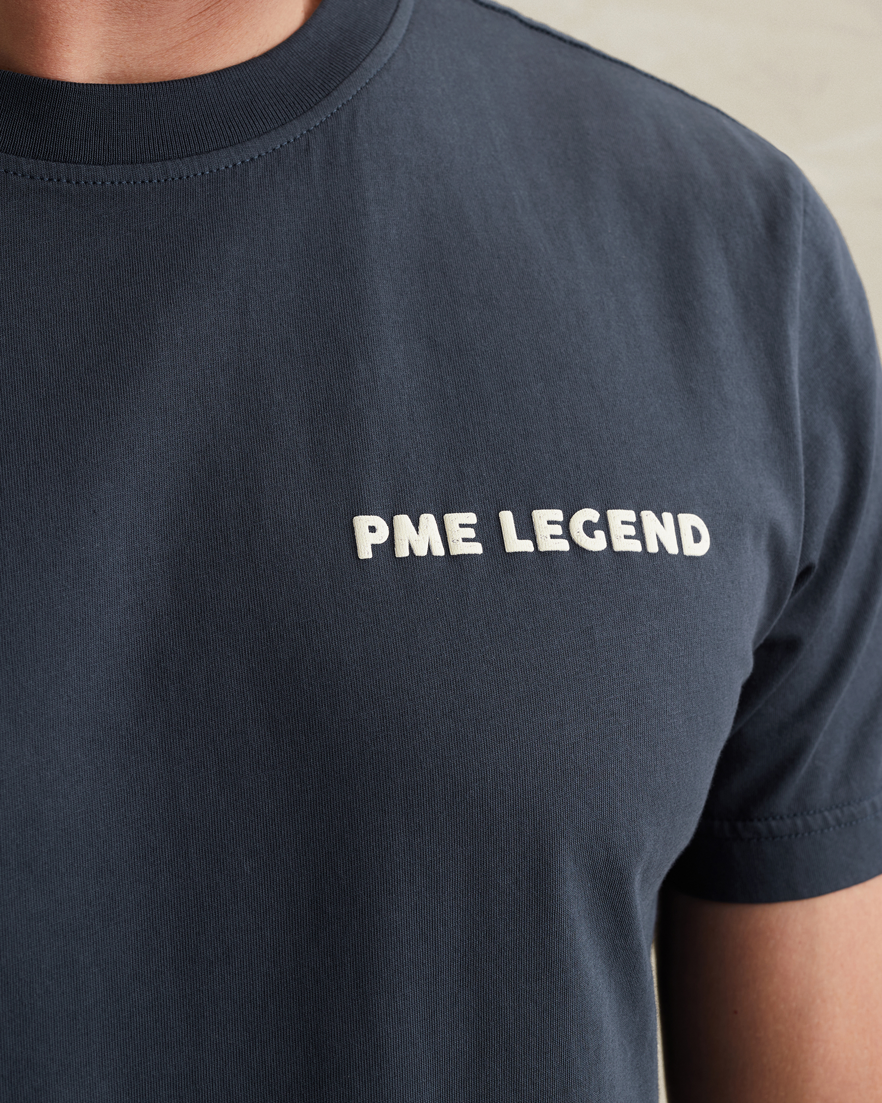 PME Legend T-shirt with a garment-dye wash and artworkx