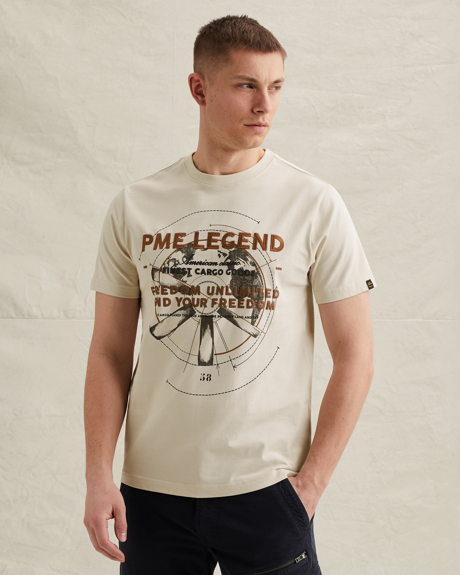 PME Legend T-shirt in cotton jersey with artworkx