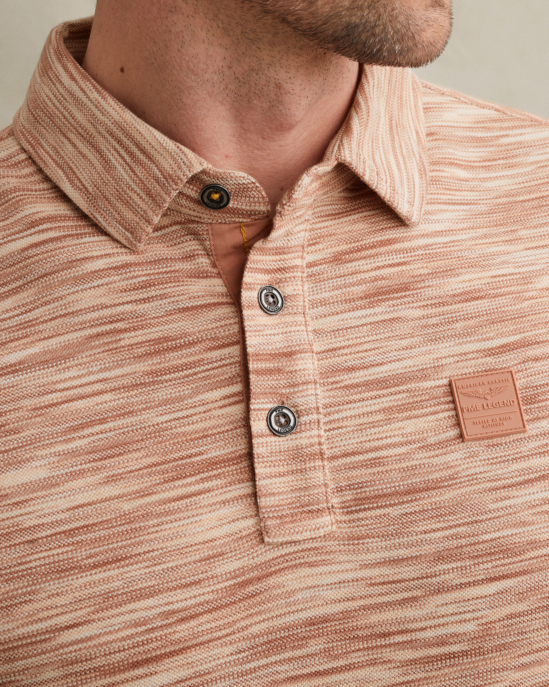 PME Legend Polo shirt in piqué with stripe patternx