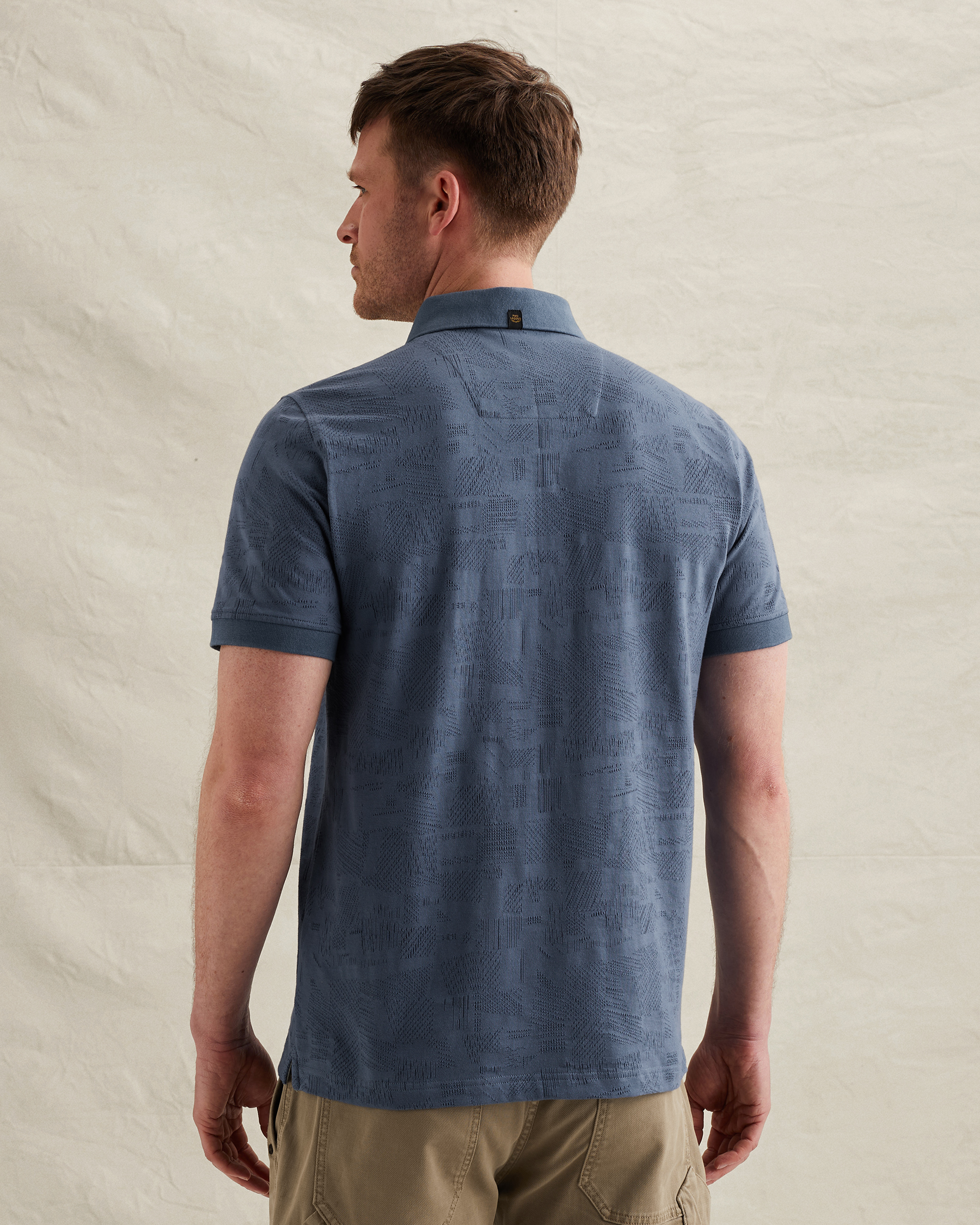 PME Legend Polo shirt with allover jacquard patternx