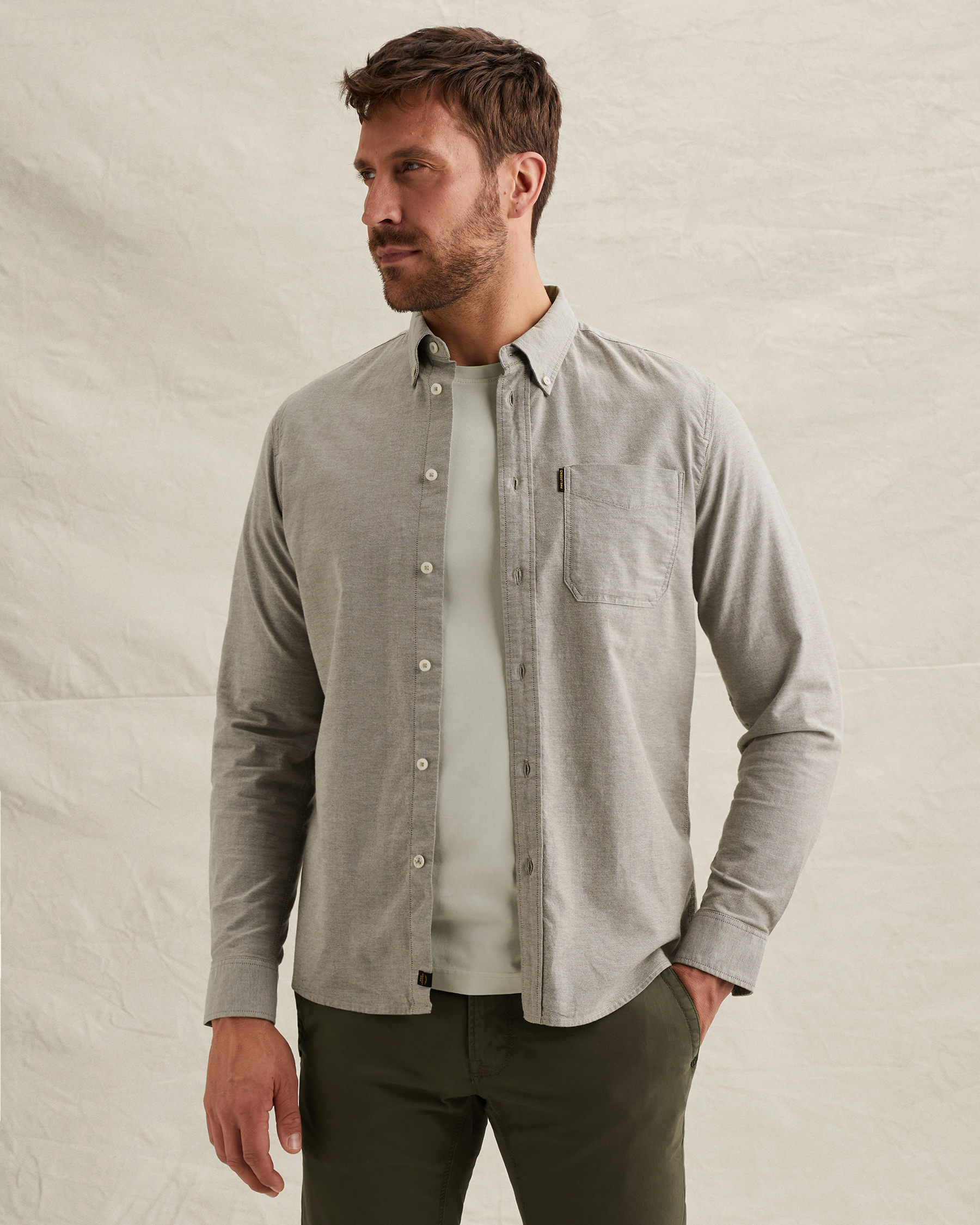 PME Legend Oxford shirt with chest pocket and button-down collarx