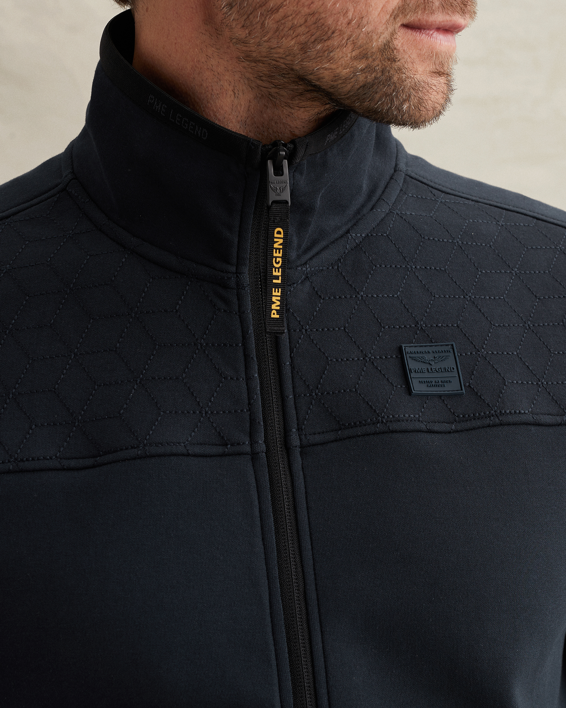 PME Legend Sweat jacket with stand-up collar and zipper closurex