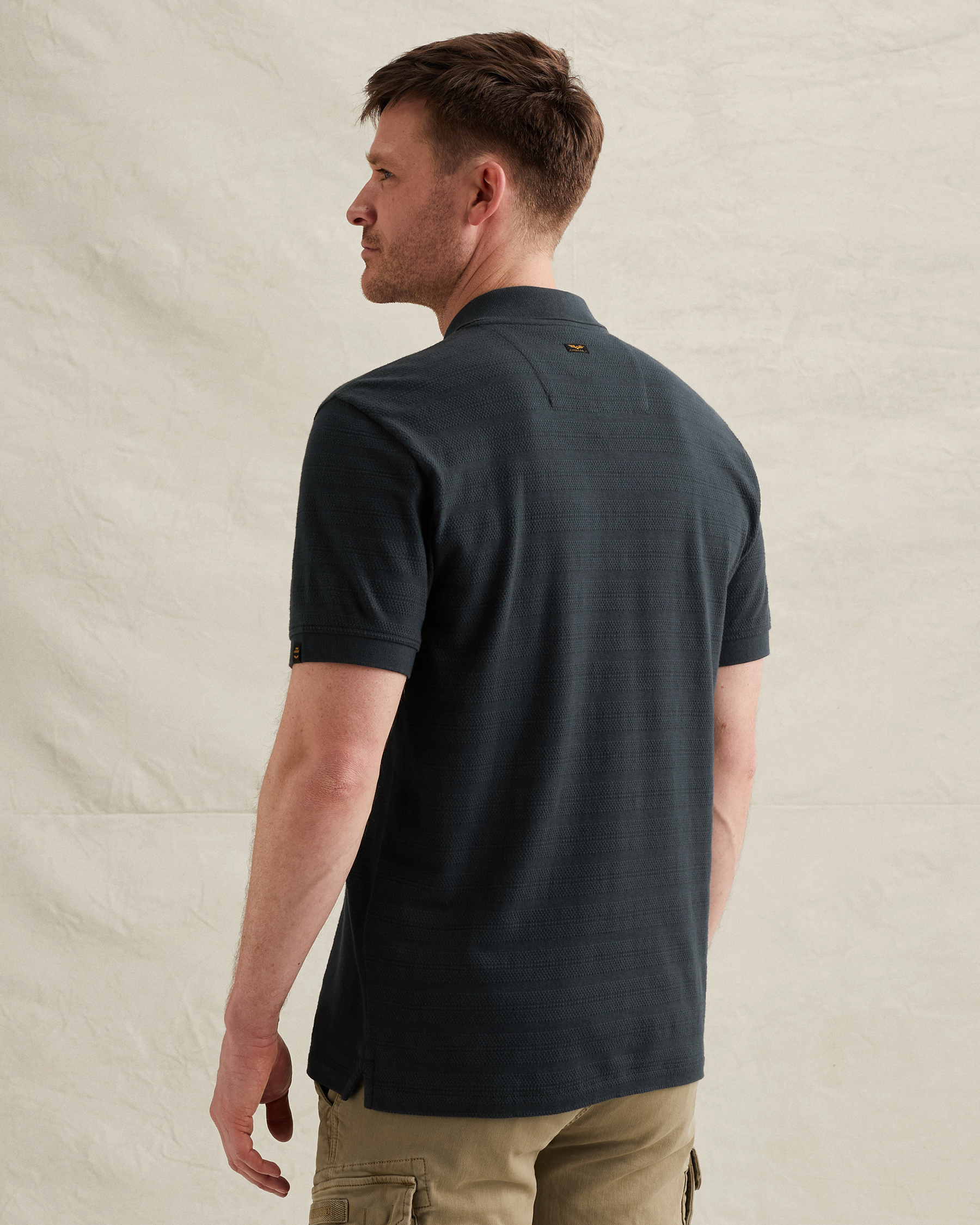 PME Legend Polo shirt in jersey with stripe patternx
