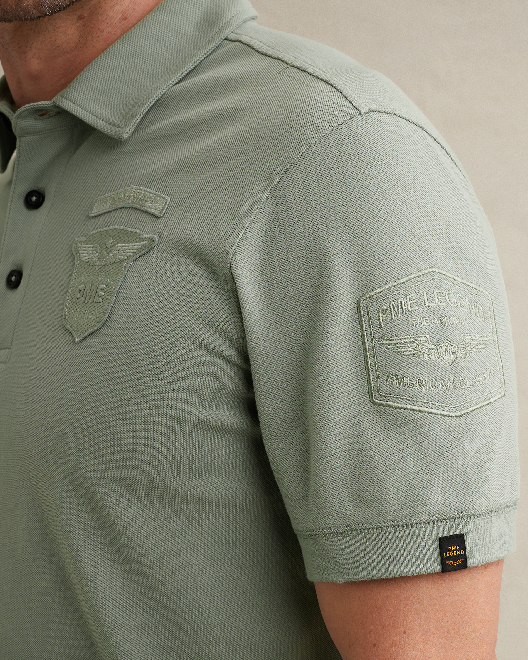 PME Legend Polo shirt in piqué with badgesx