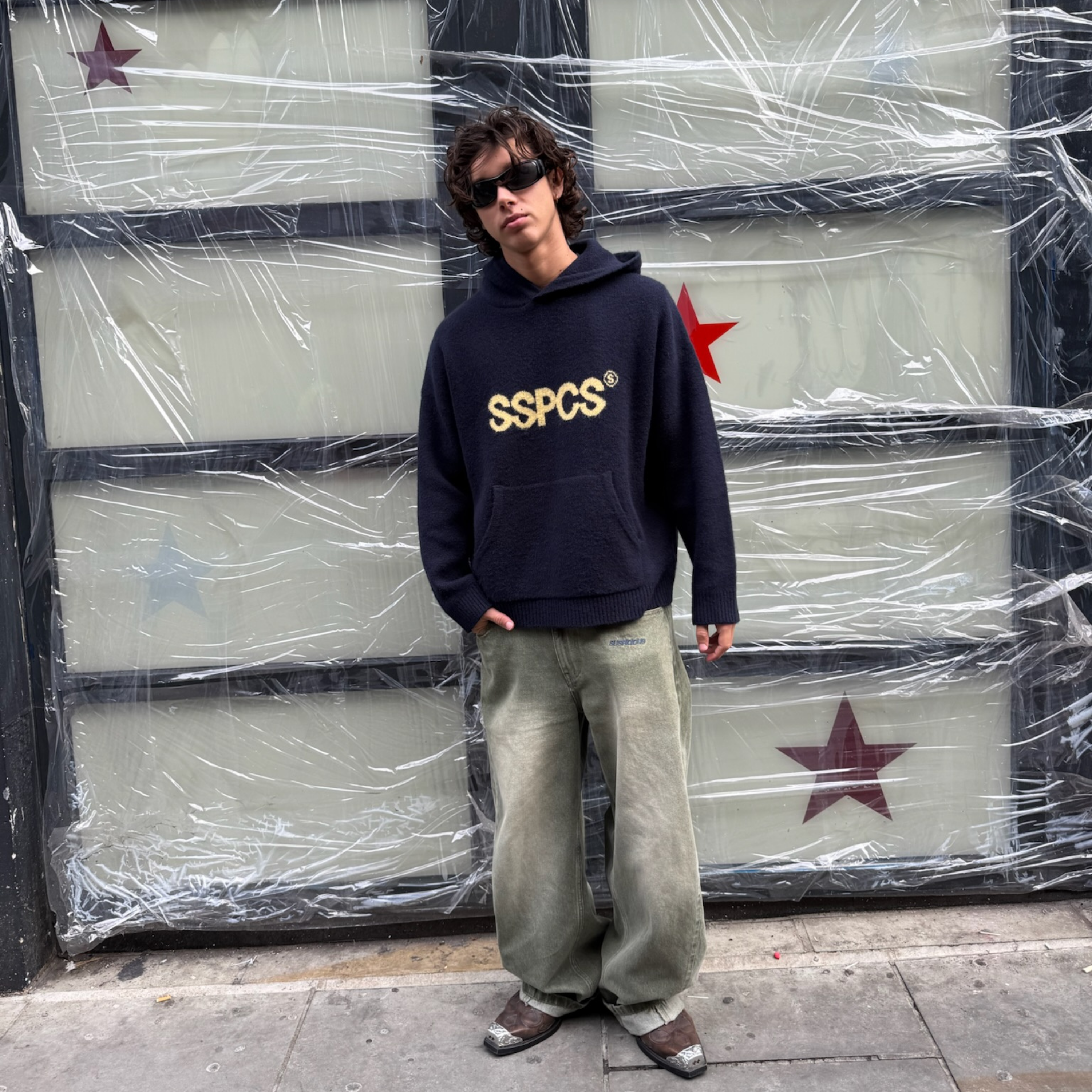 Suspicious Antwerp Winter2 / SSPCS Knitted Hoodie - Navy