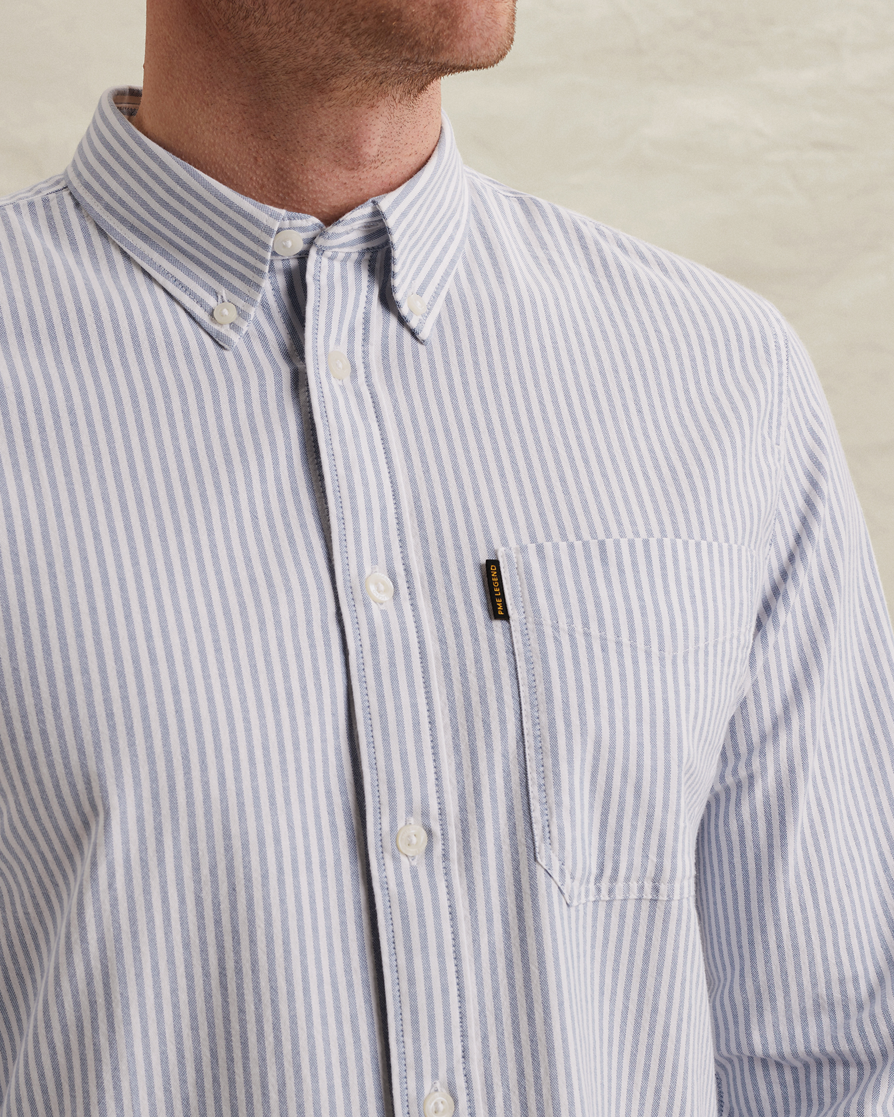 PME Legend Oxford shirt with yarn-dyed stripe patternx