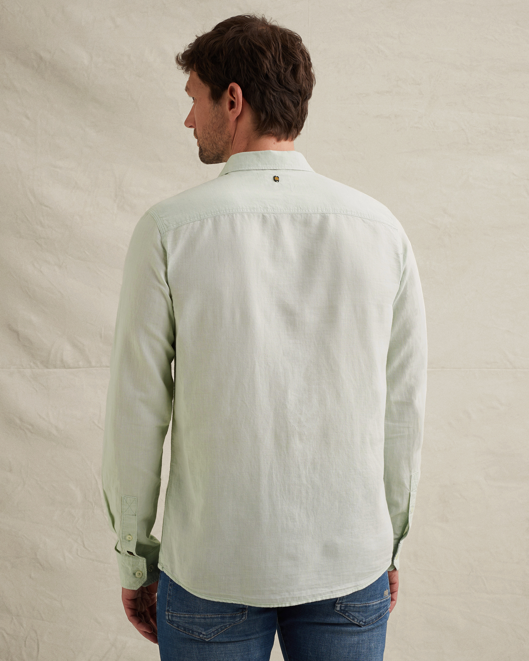PME Legend Cotton/linen shirt with embroidered logox