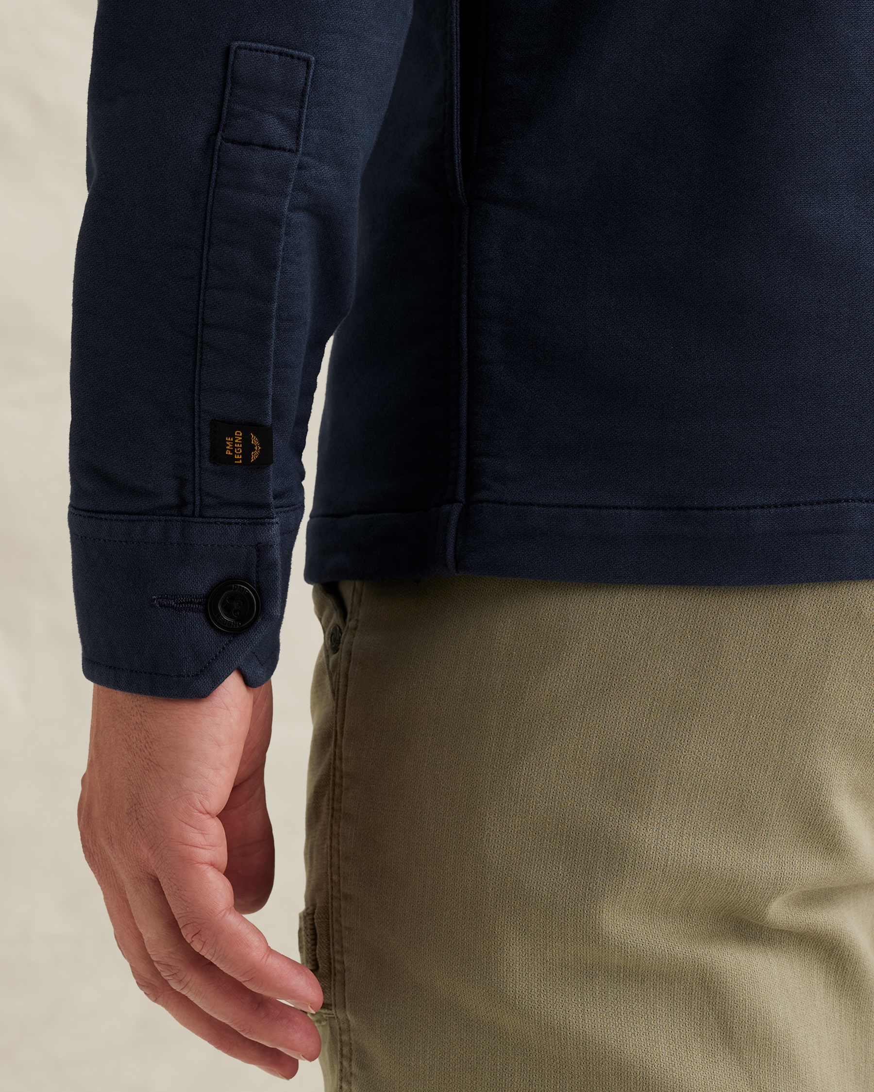 PME Legend Shirt jacket with garment-dye wash and button closurex