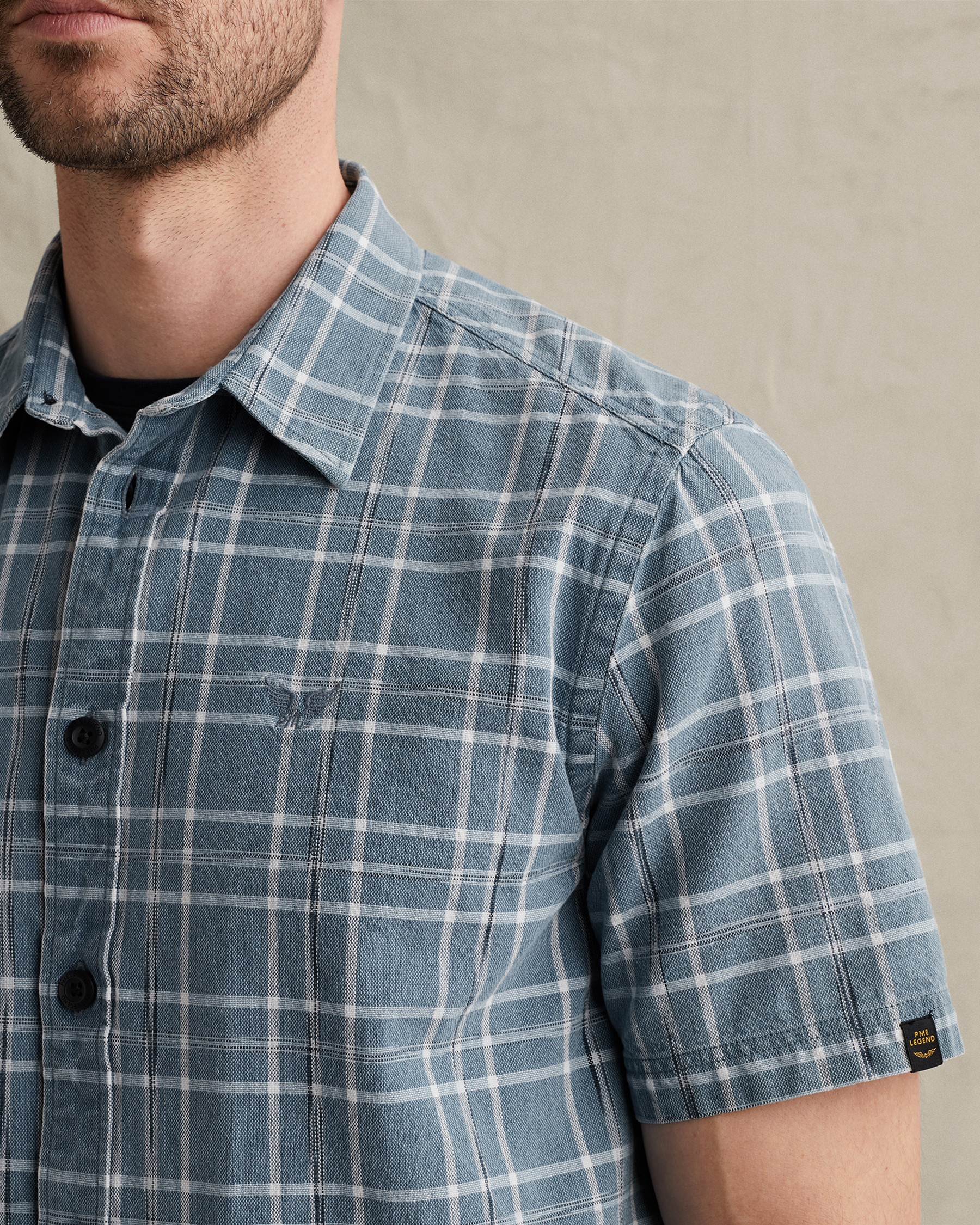 PME Legend Shirt with short sleeves and check patternx
