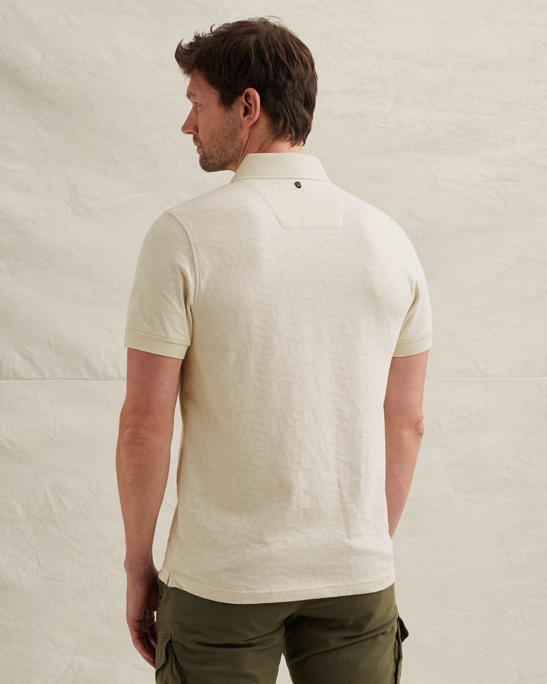 PME Legend Polo shirt in jersey with allover jacquard patternx