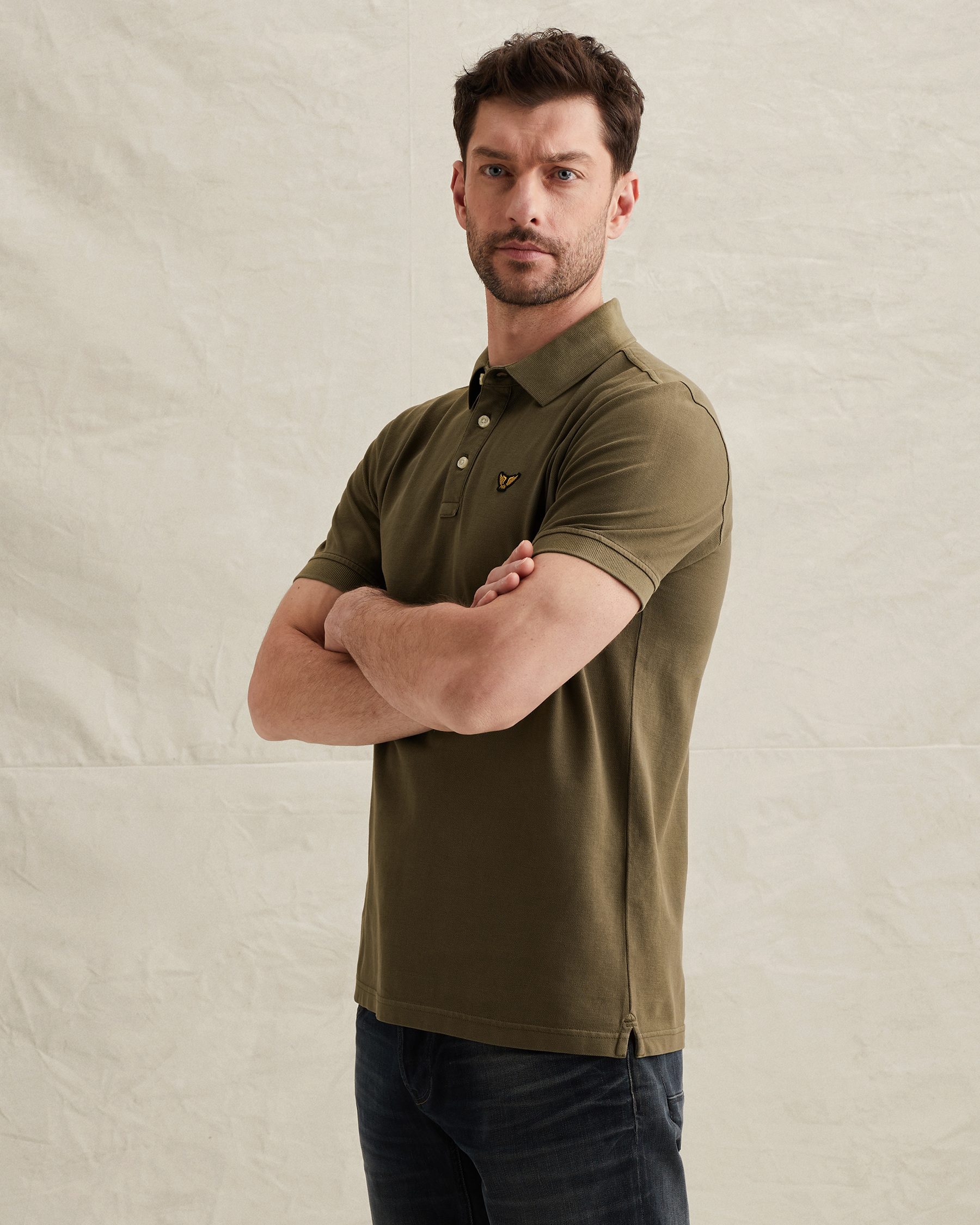 PME Legend Polo shirt with garment-dye washx
