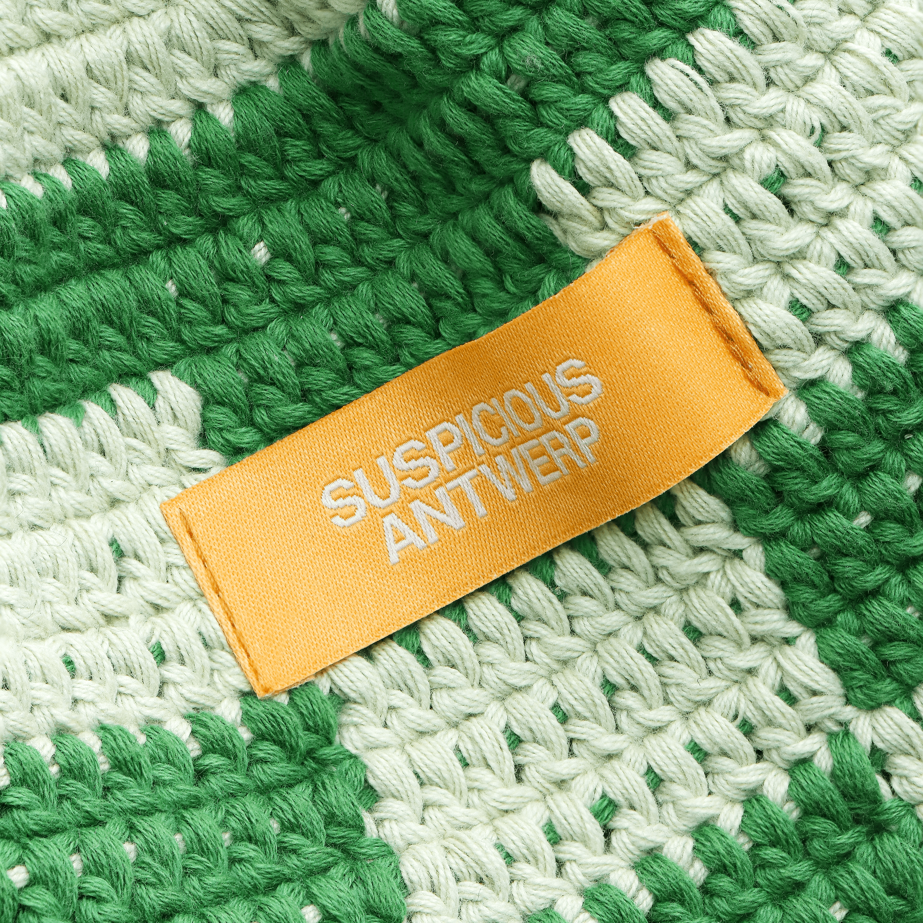 Suspicious Antwerp SS24 / The Checkered Crochet Hat - Green