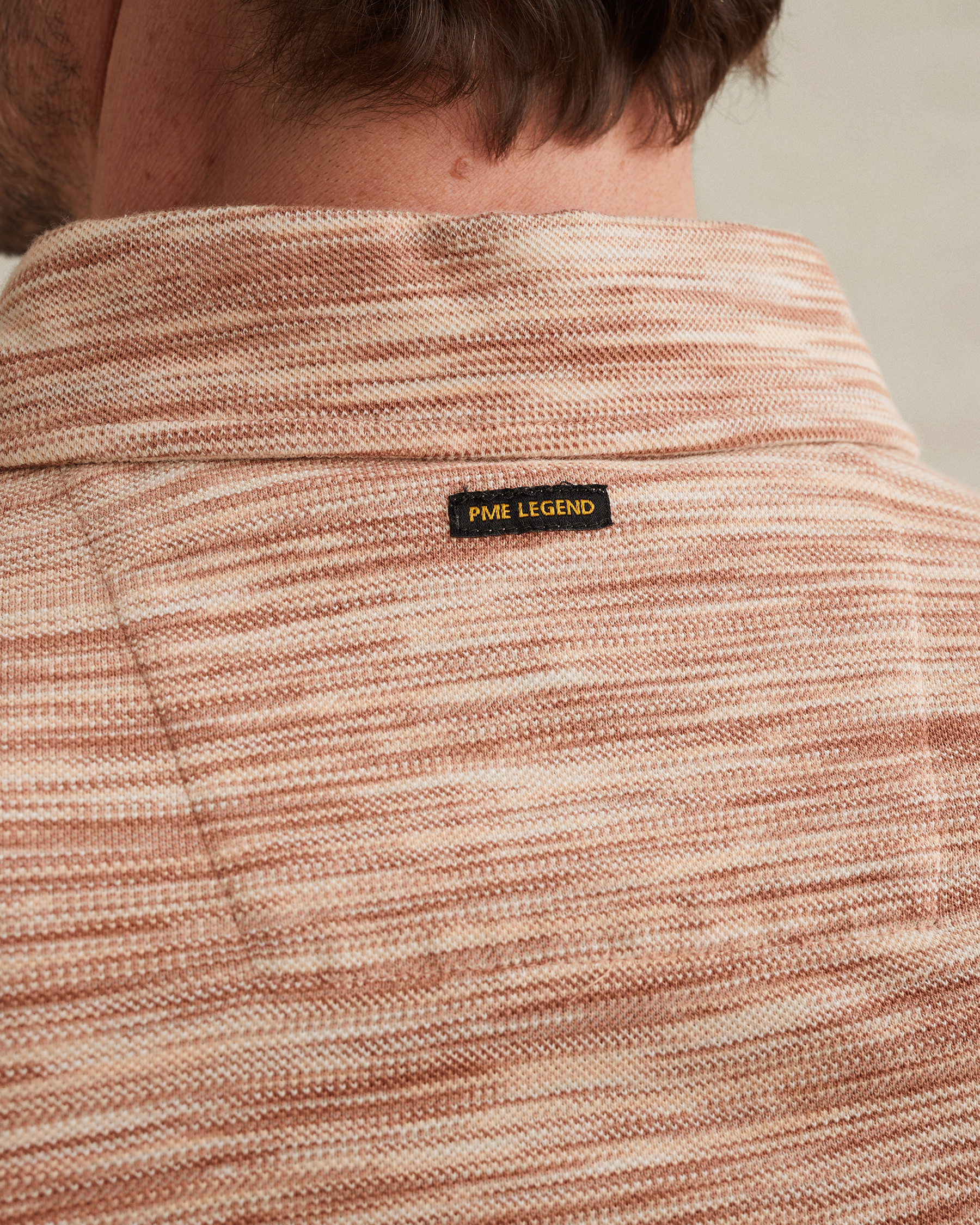 PME Legend Polo shirt in piqué with stripe patternx