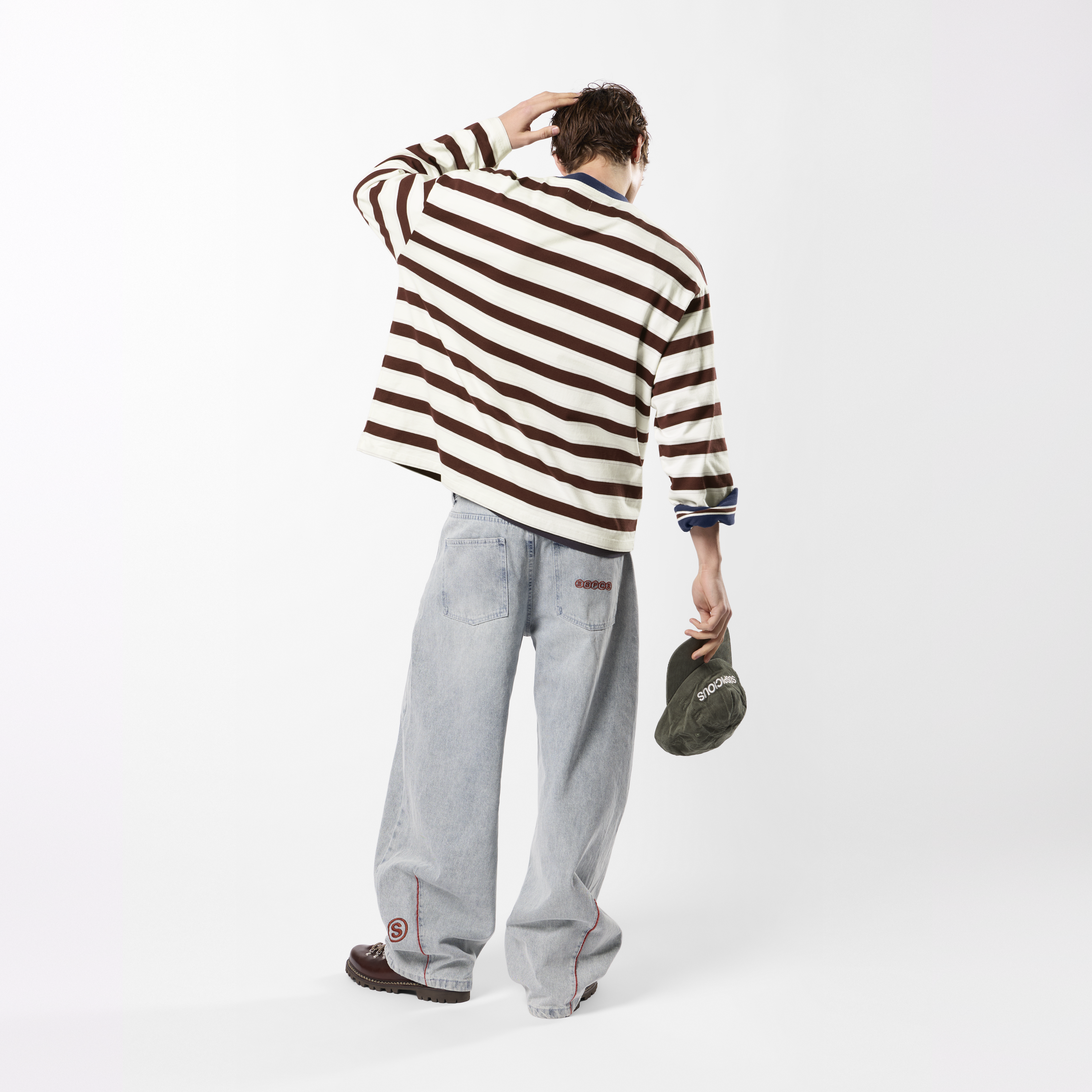 Suspicious Antwerp Winter1 / Striped Longsleeve - Natural & Red