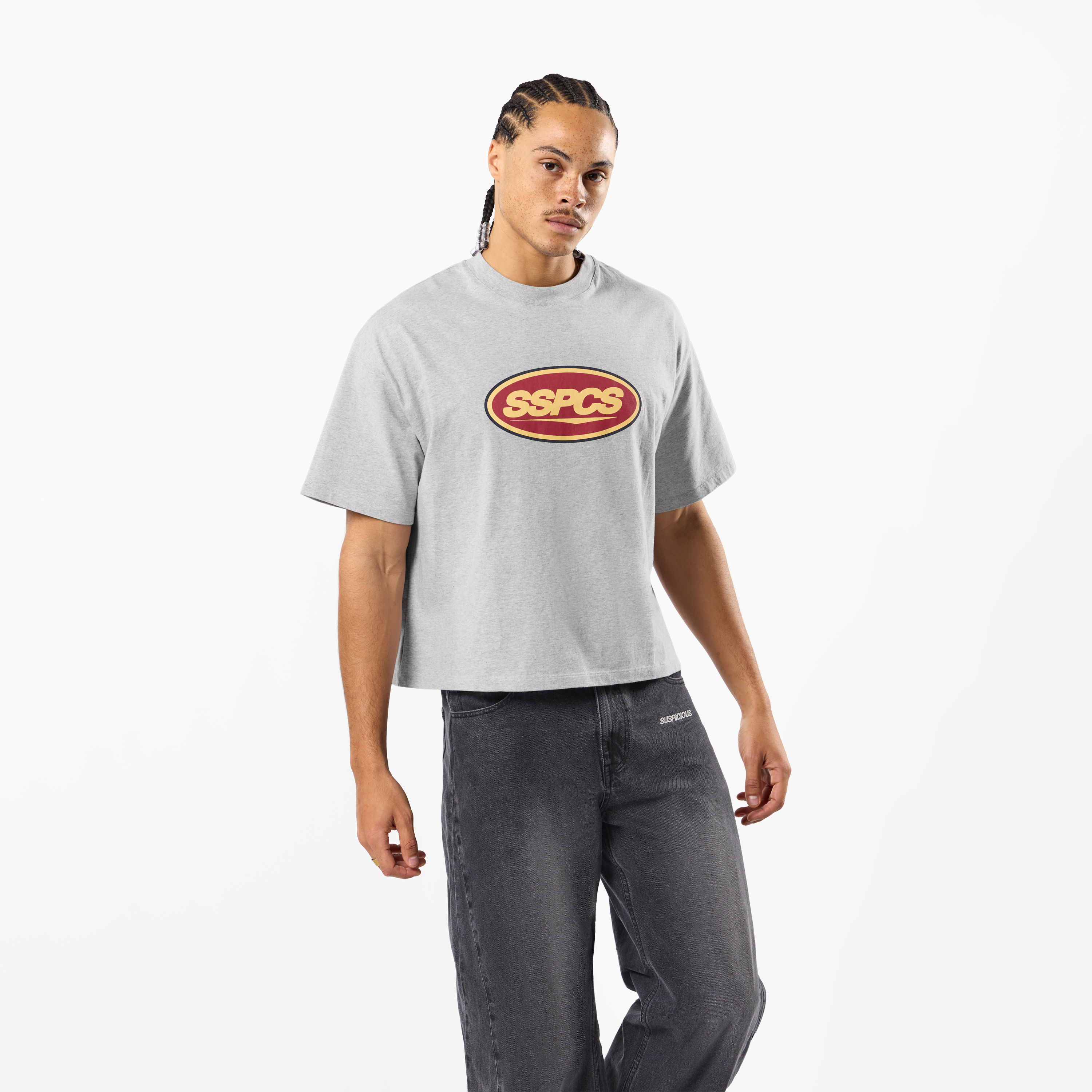 Suspicious Antwerp Winter3 / Badge Tee - Neutral Heather