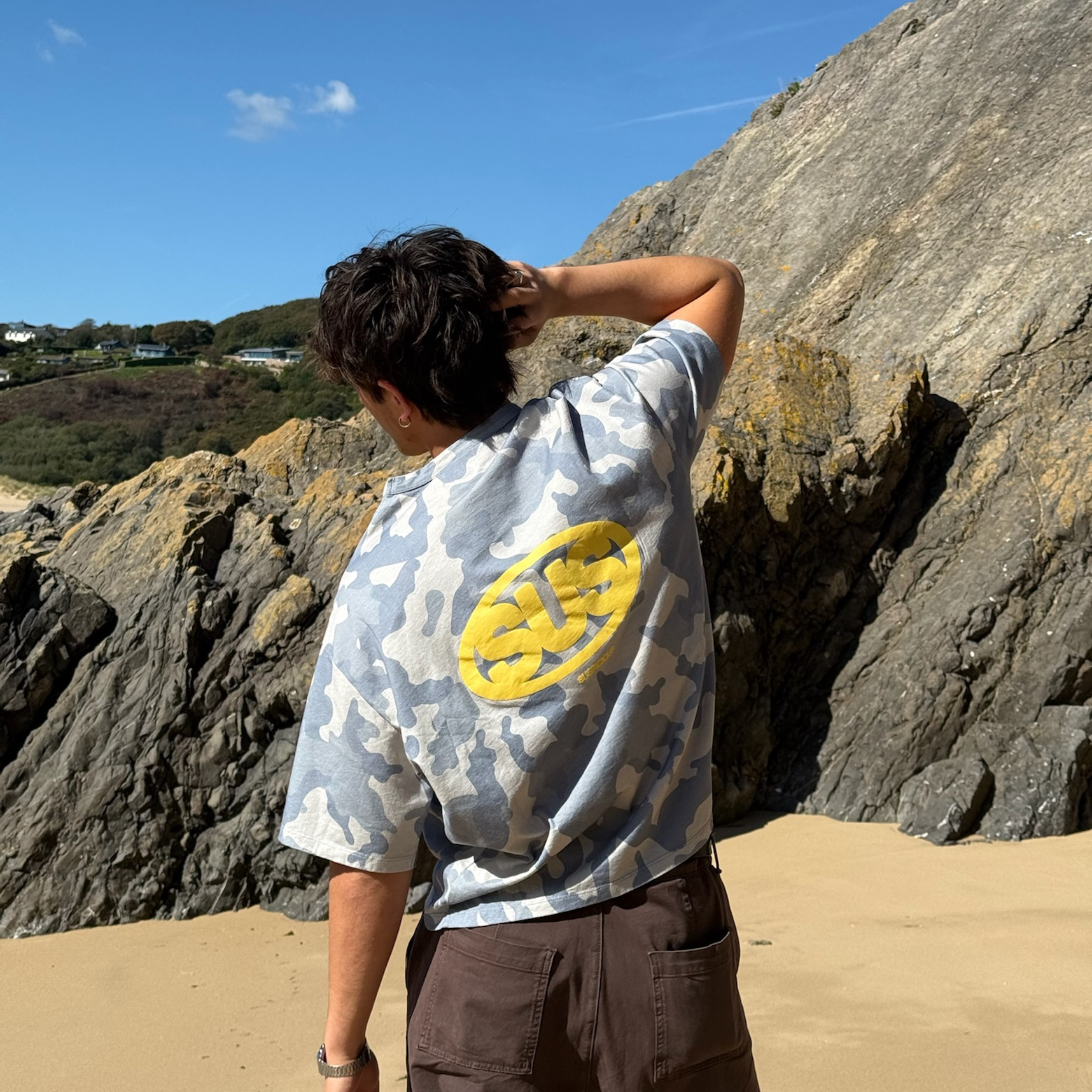 Suspicious Antwerp Fall / Camo Tee - Blue