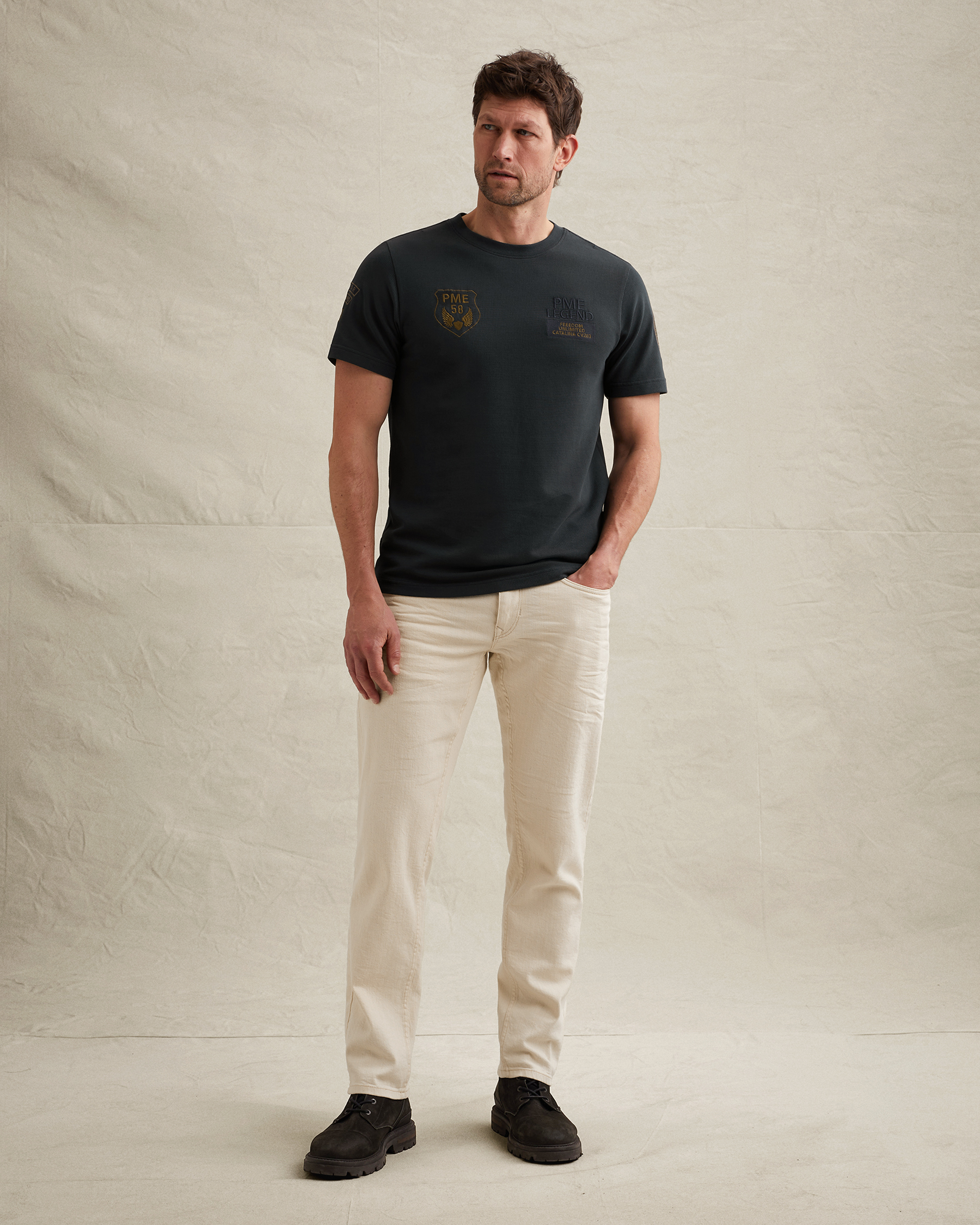 PME Legend T-shirt in jersey with multiple badgesx
