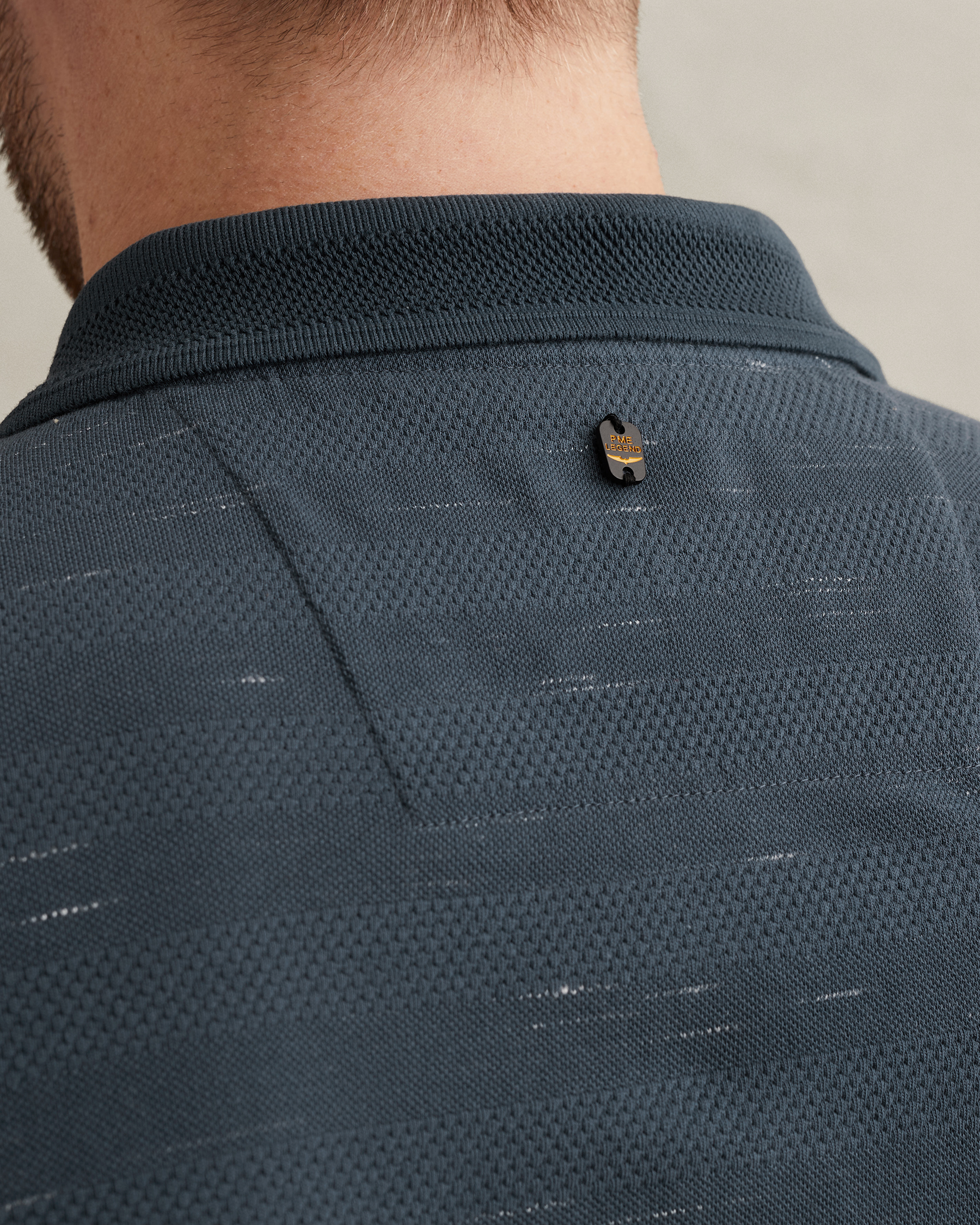 PME Legend Polo shirt with stripe pattern and flight pocketx