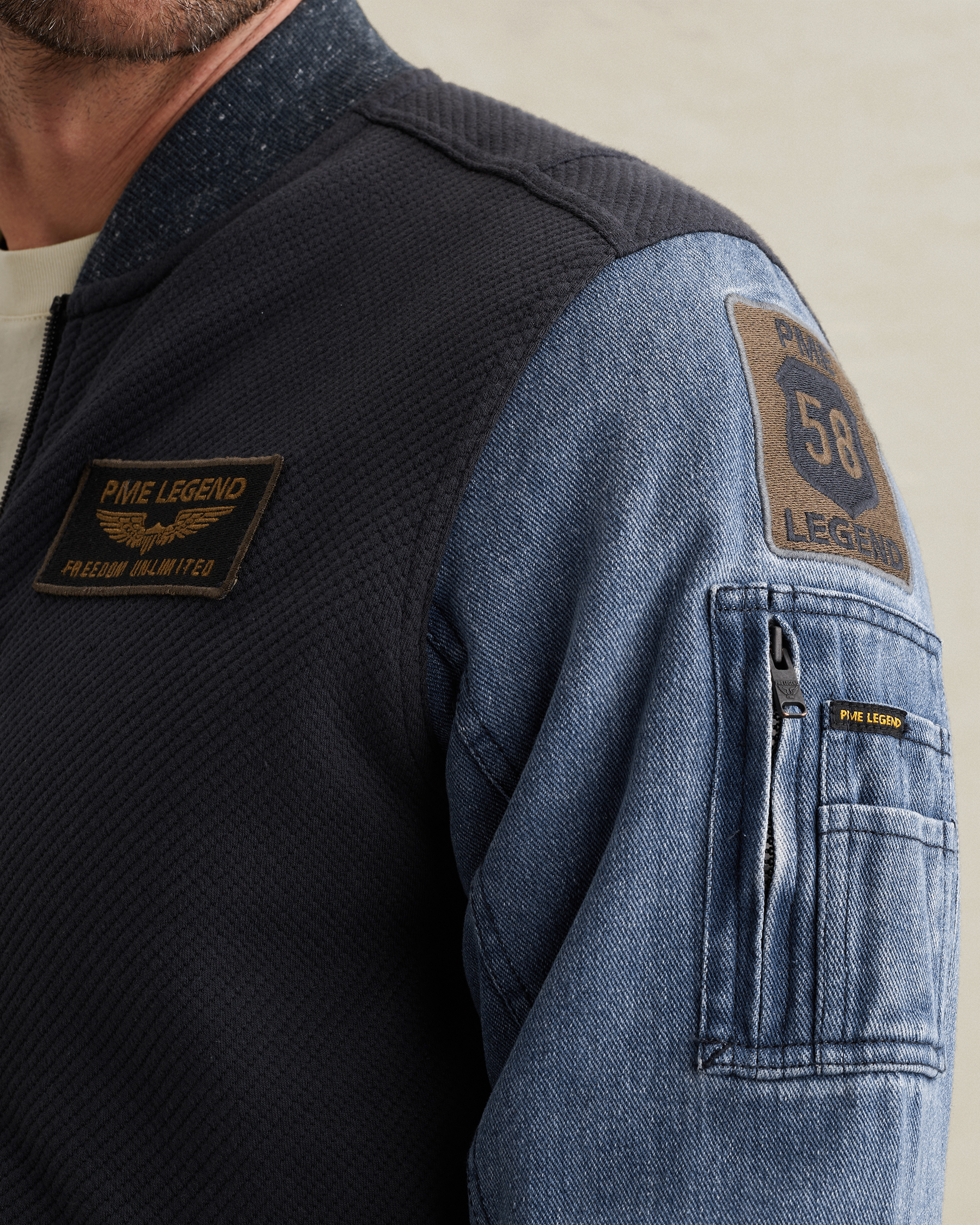 PME Legend Hybrid jacket with badgesx