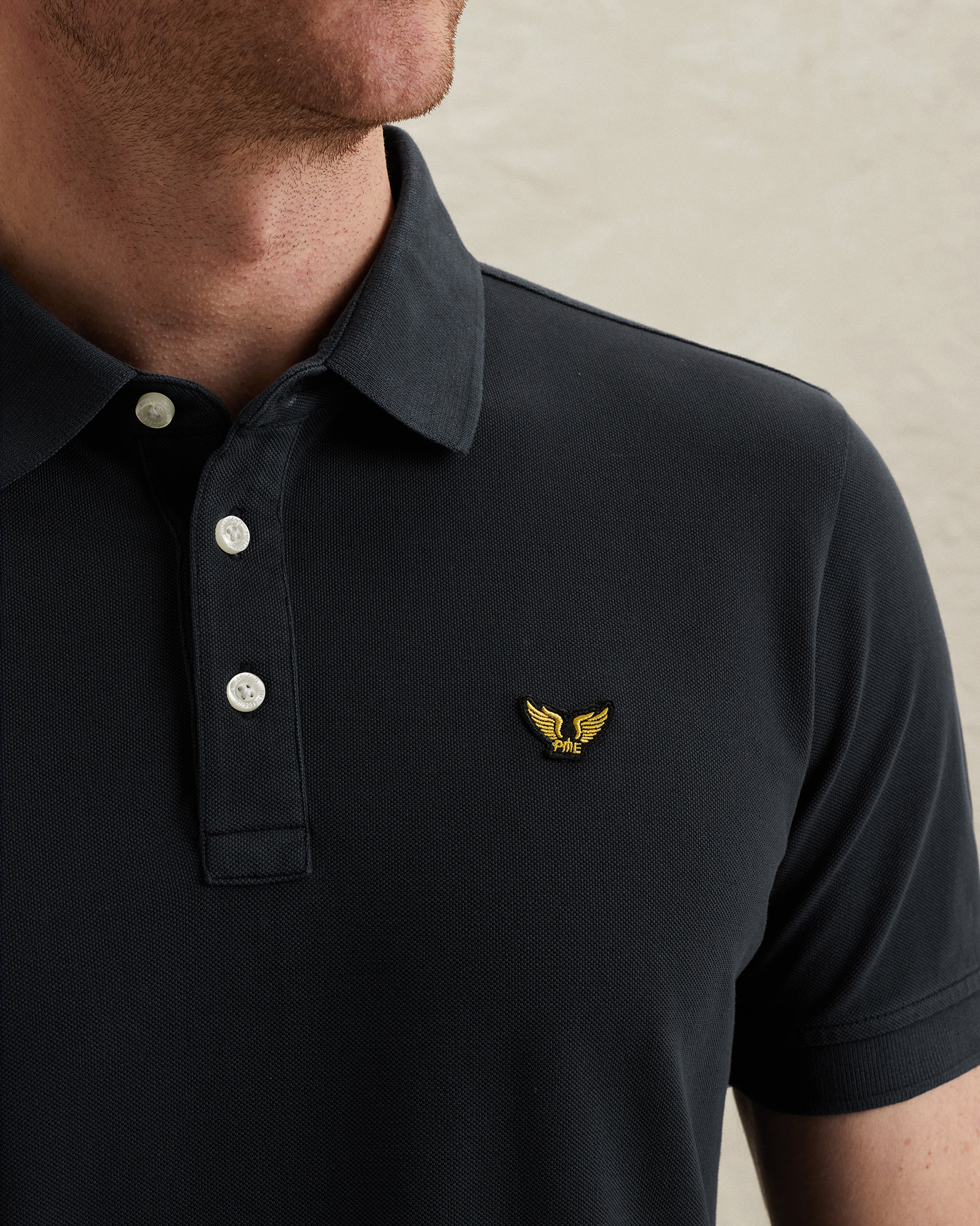 PME Legend Polo shirt with garment-dye washx