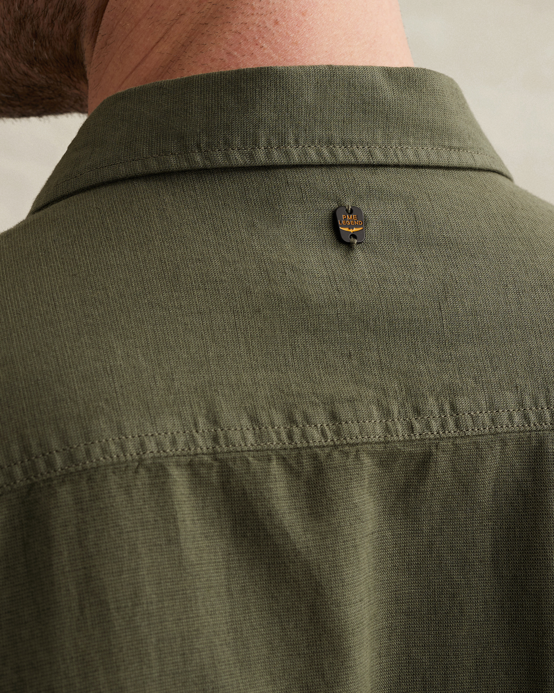 PME Legend Shirt in cotton/linen with garment-dye washx