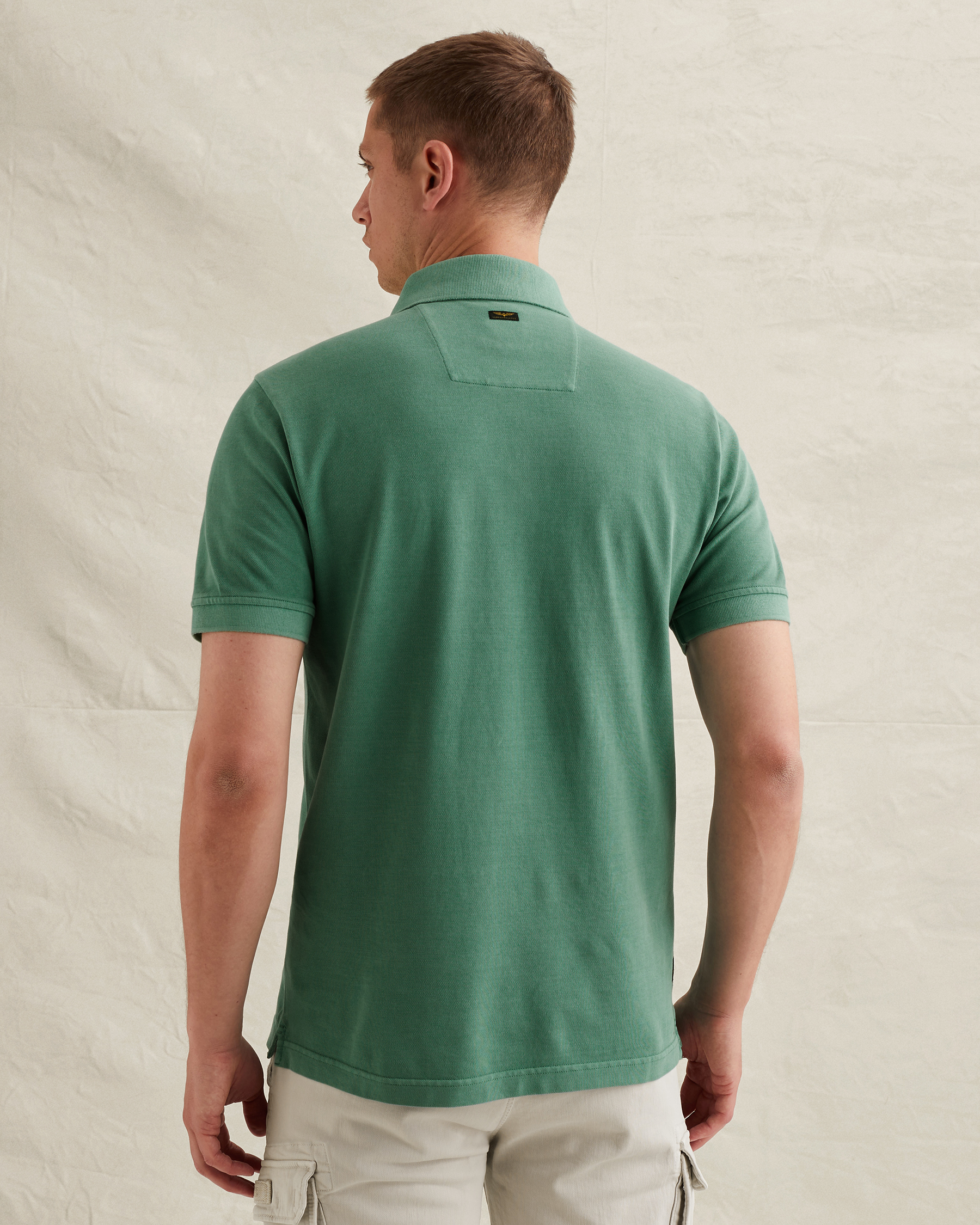 PME Legend Polo shirt with garment-dye wash and tailwing logox