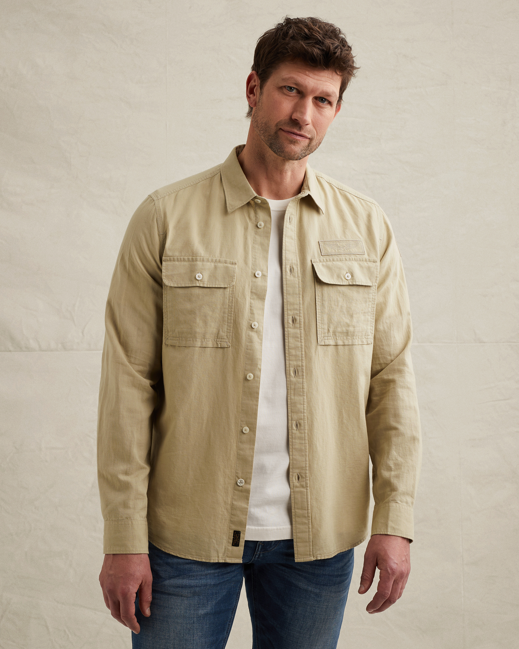 PME Legend Shirt jacket with check pattern and chest pocketsx