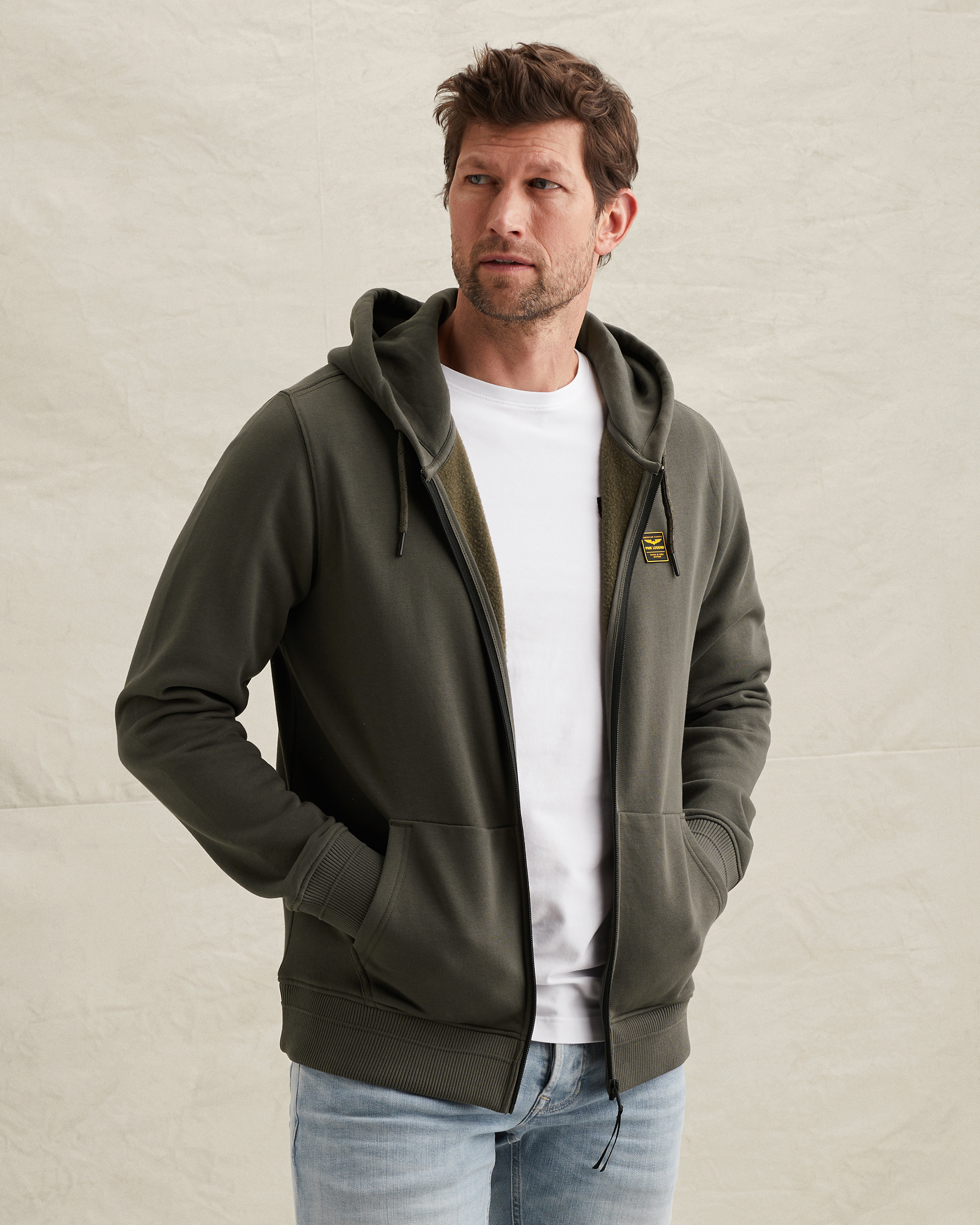 PME Legend Sweat jacket with hood and zipper closurex