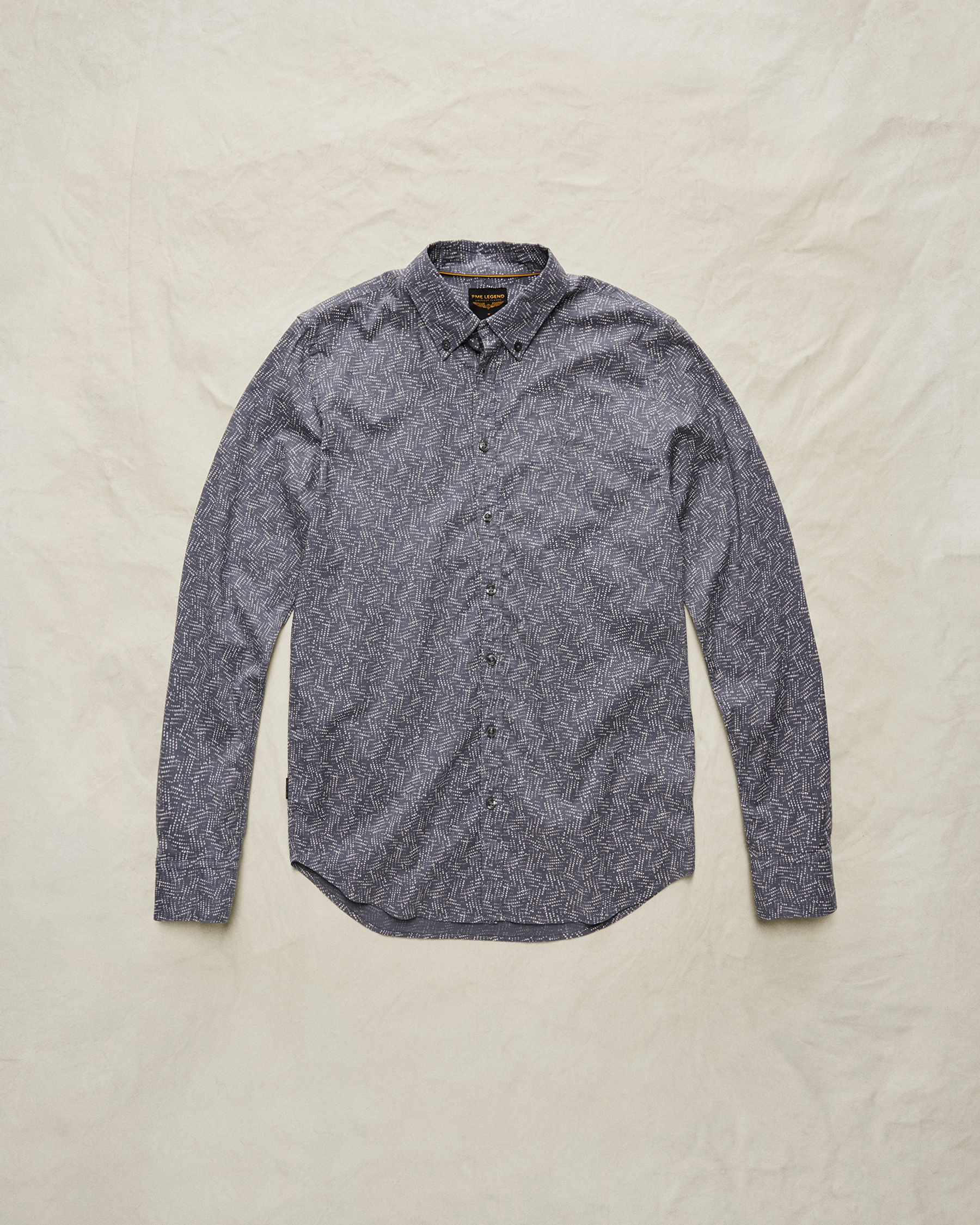 PME Legend Shirt with allover print and button-down collarx