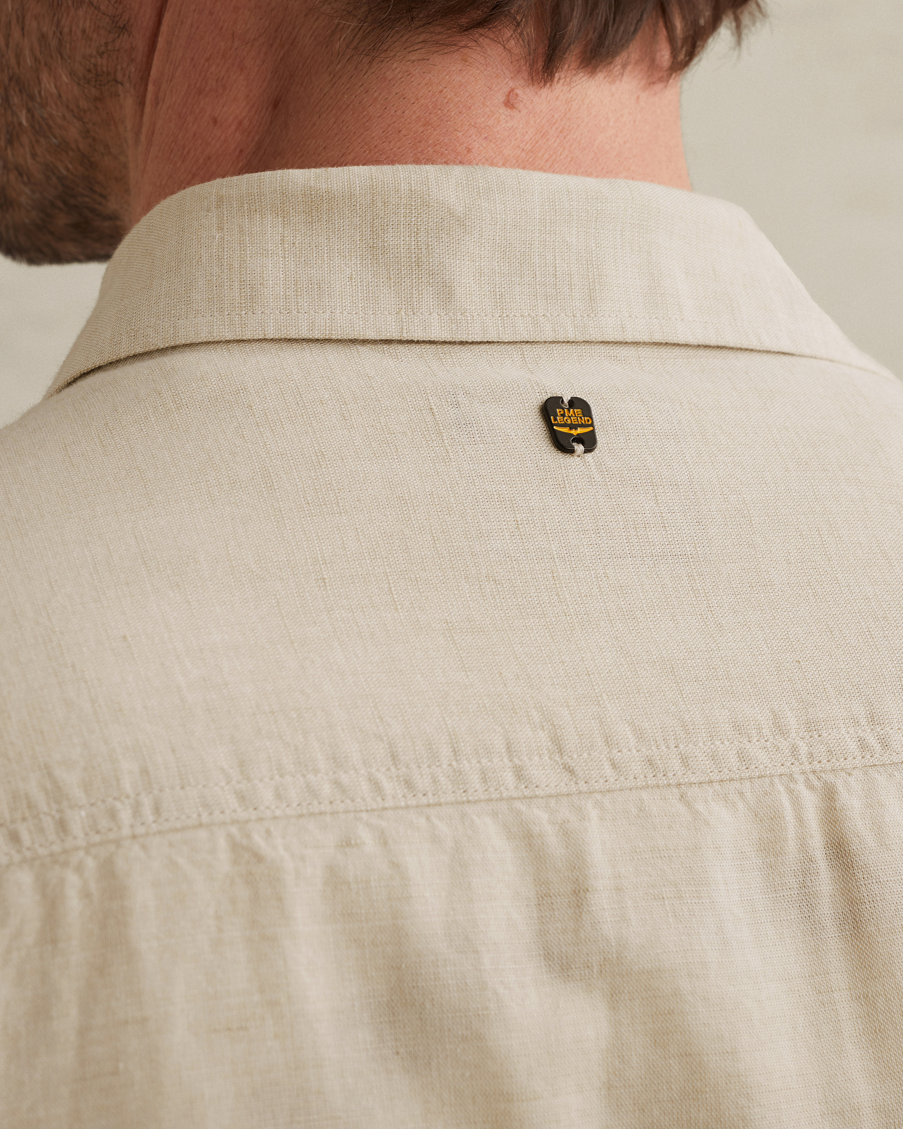 PME Legend Shirt in cotton/linen with button closurex