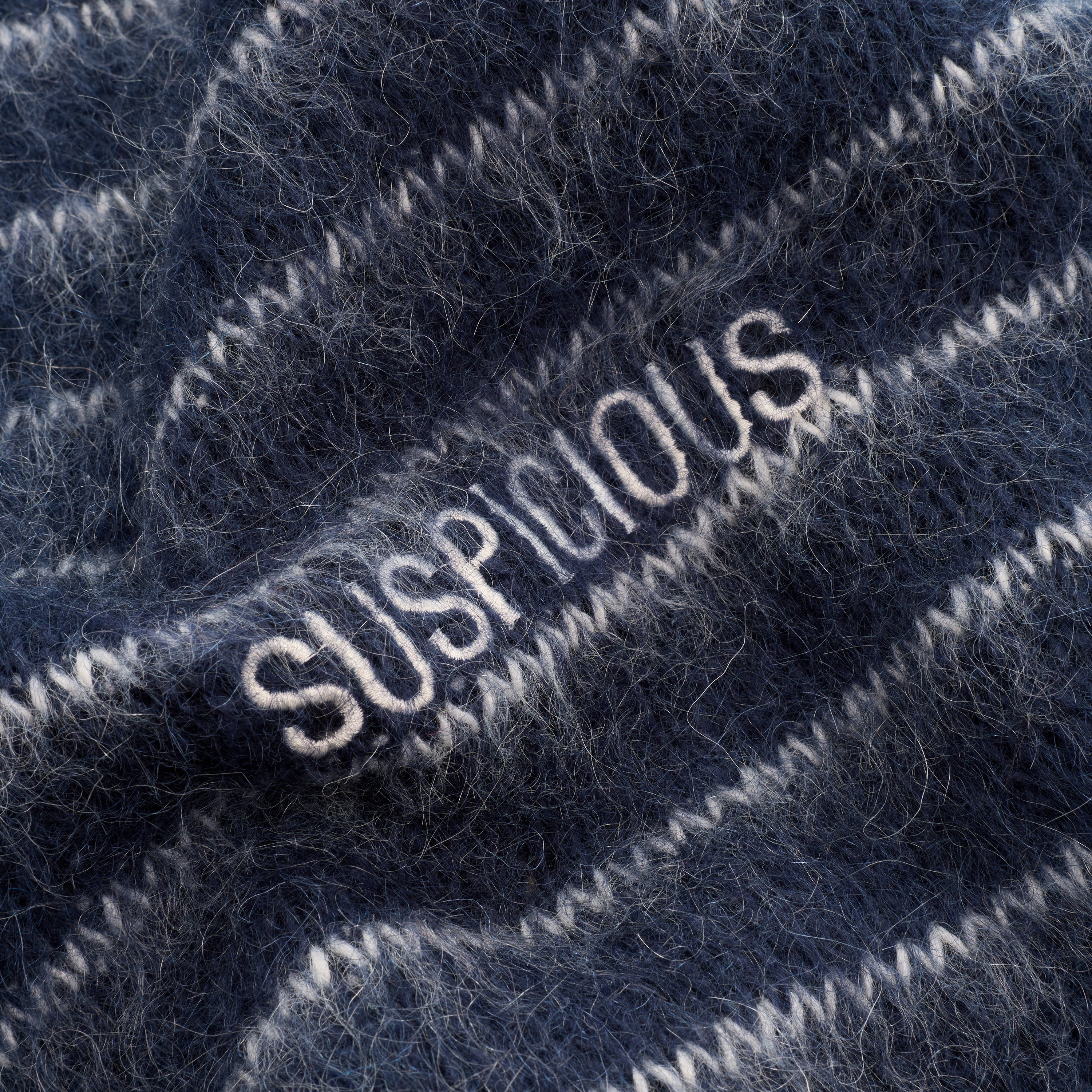 Suspicious Antwerp Winter4 / Essentials Striped Mohair Knit - Nightfall