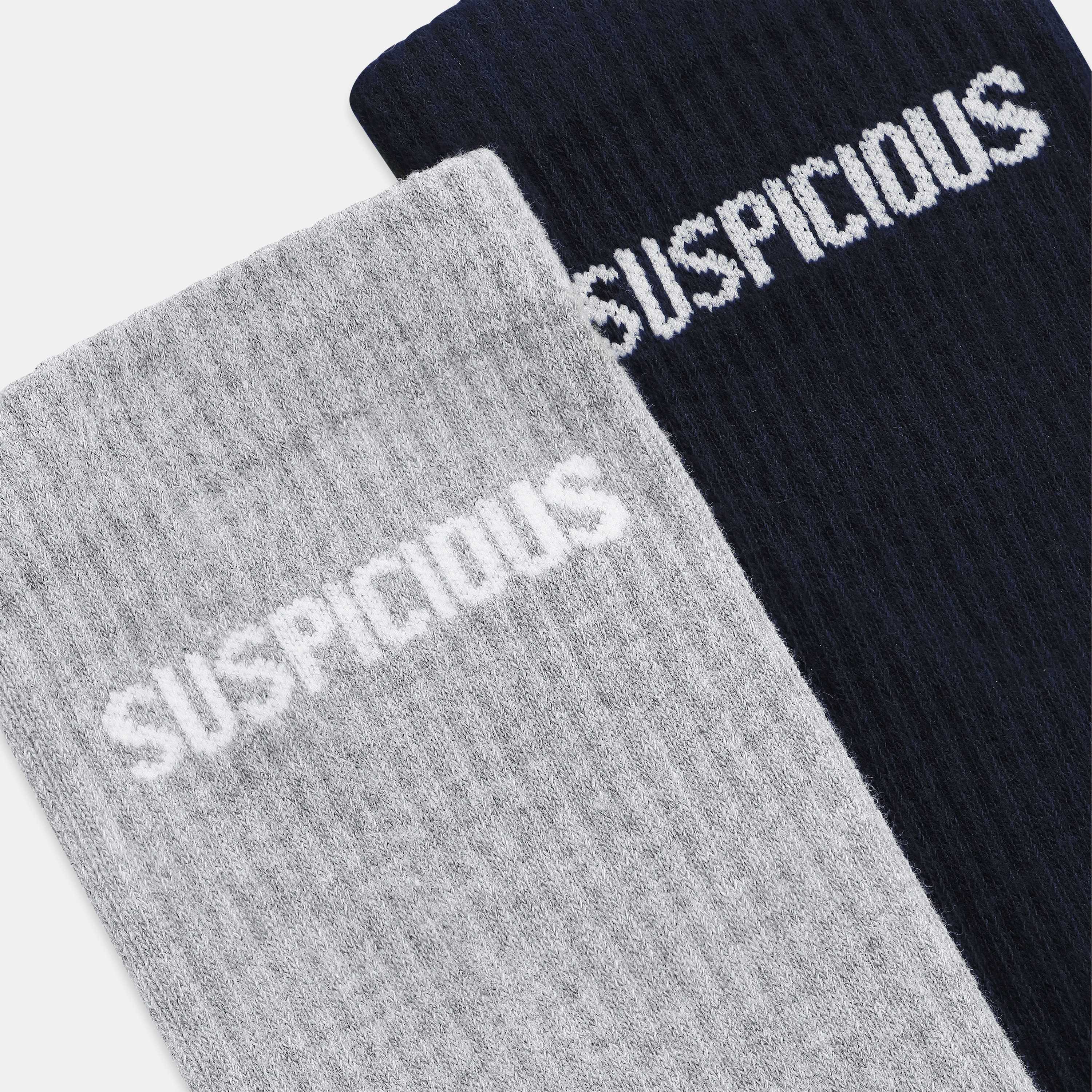 Suspicious Antwerp The Suspicious Socks 2-pack - Navy and Heather Grey