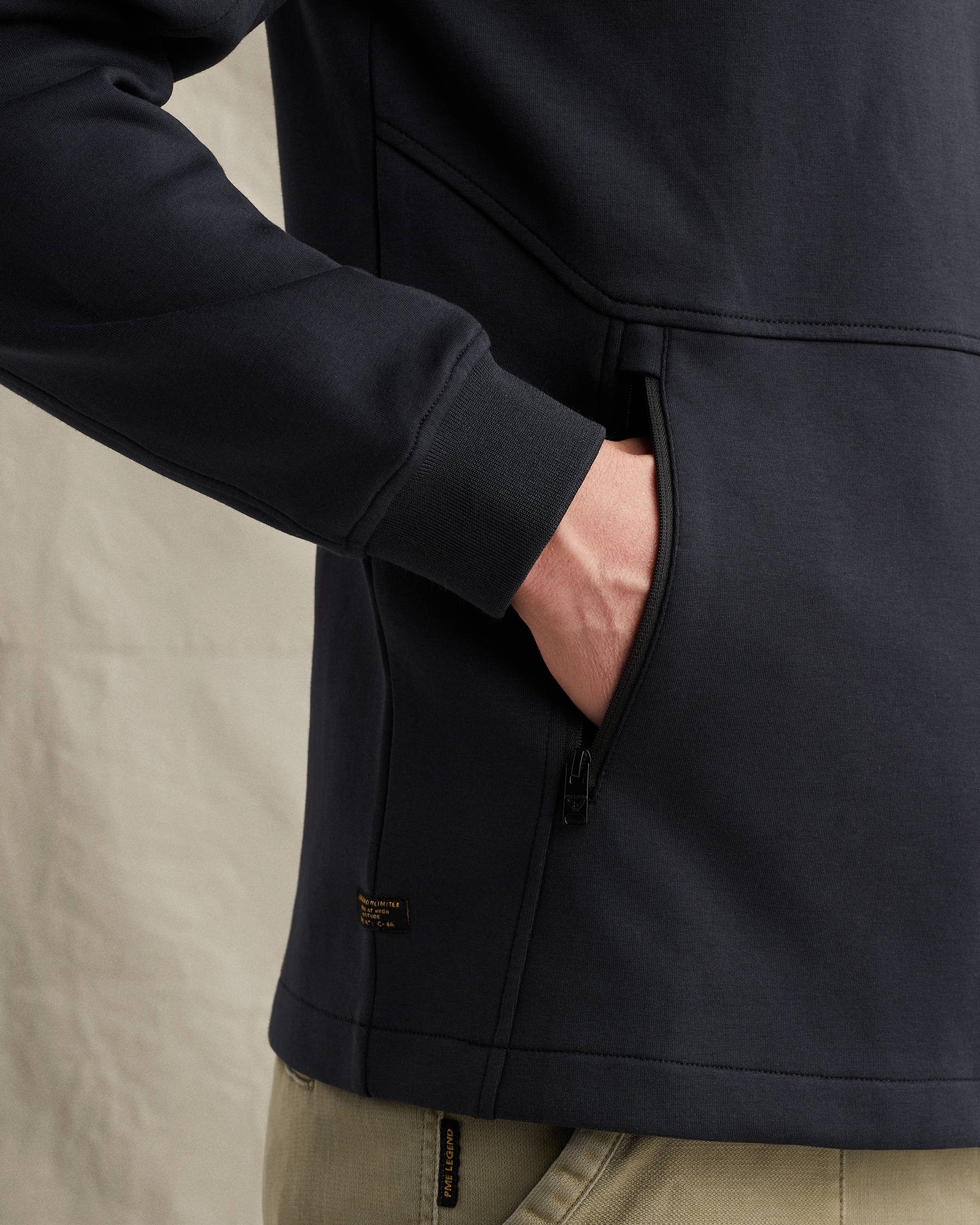 PME Legend Sweat jacket with hood and chest pocketx