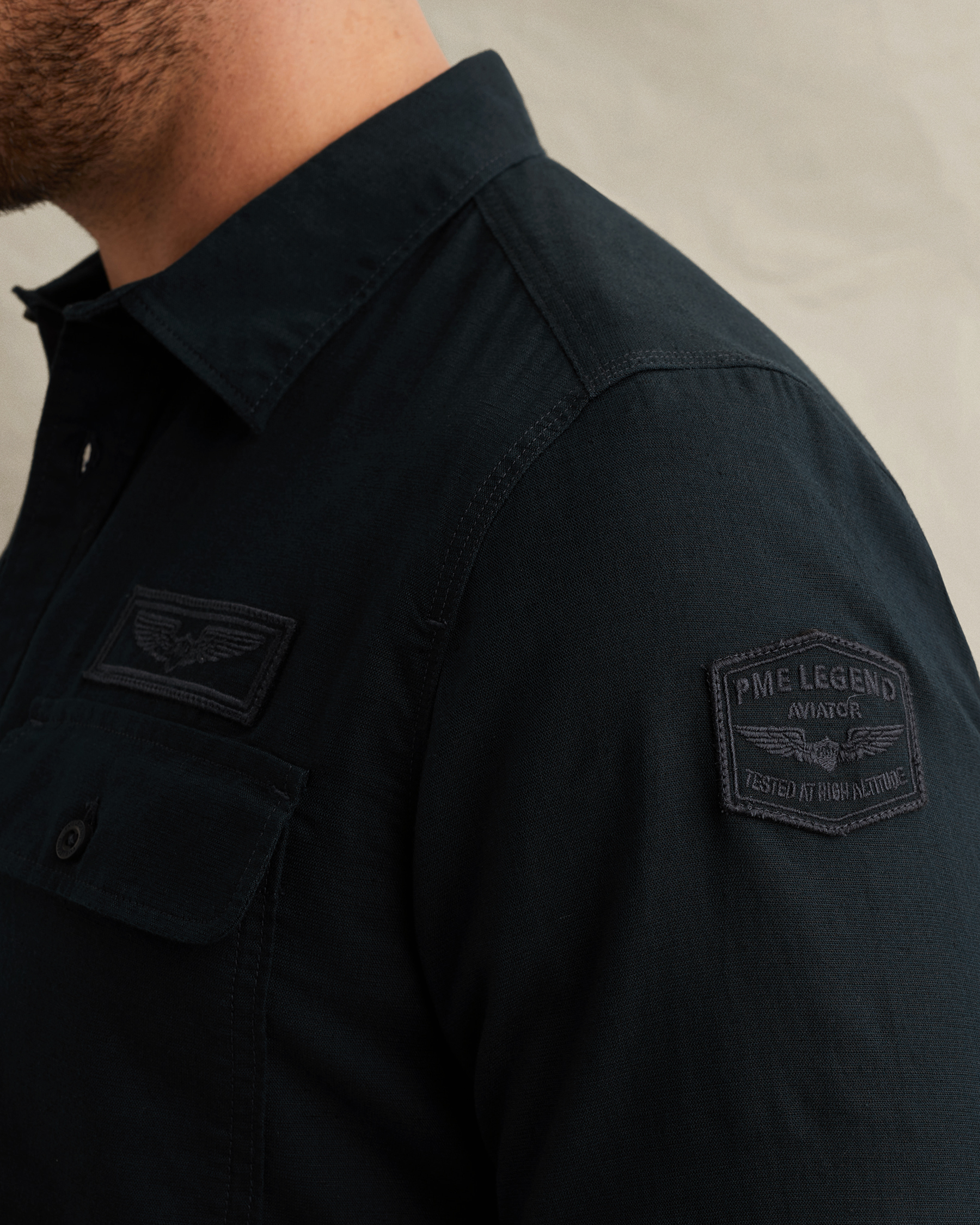 PME Legend Shirt jacket with check pattern and chest pocketsx