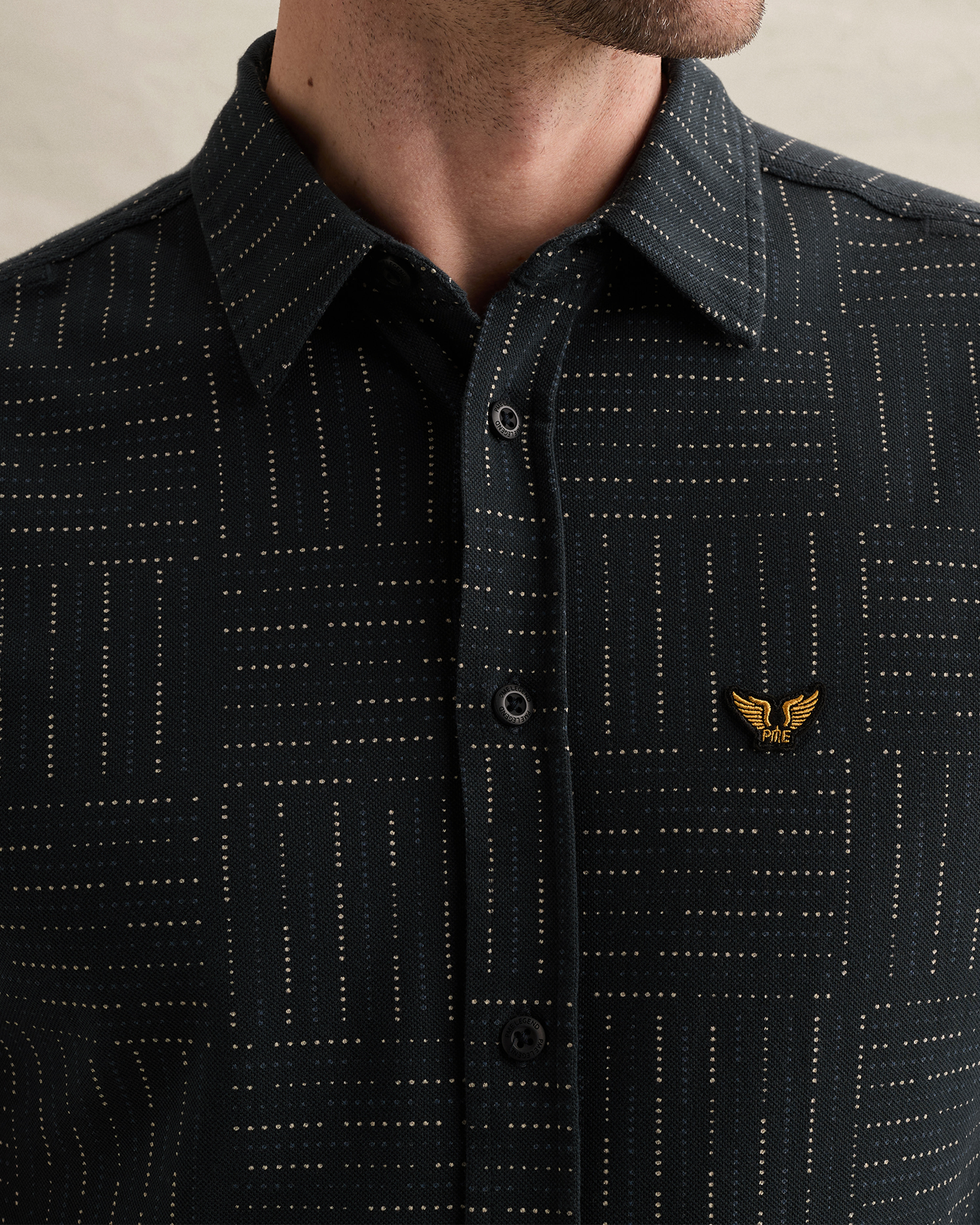 PME Legend Shirt with allover print and short sleevesx