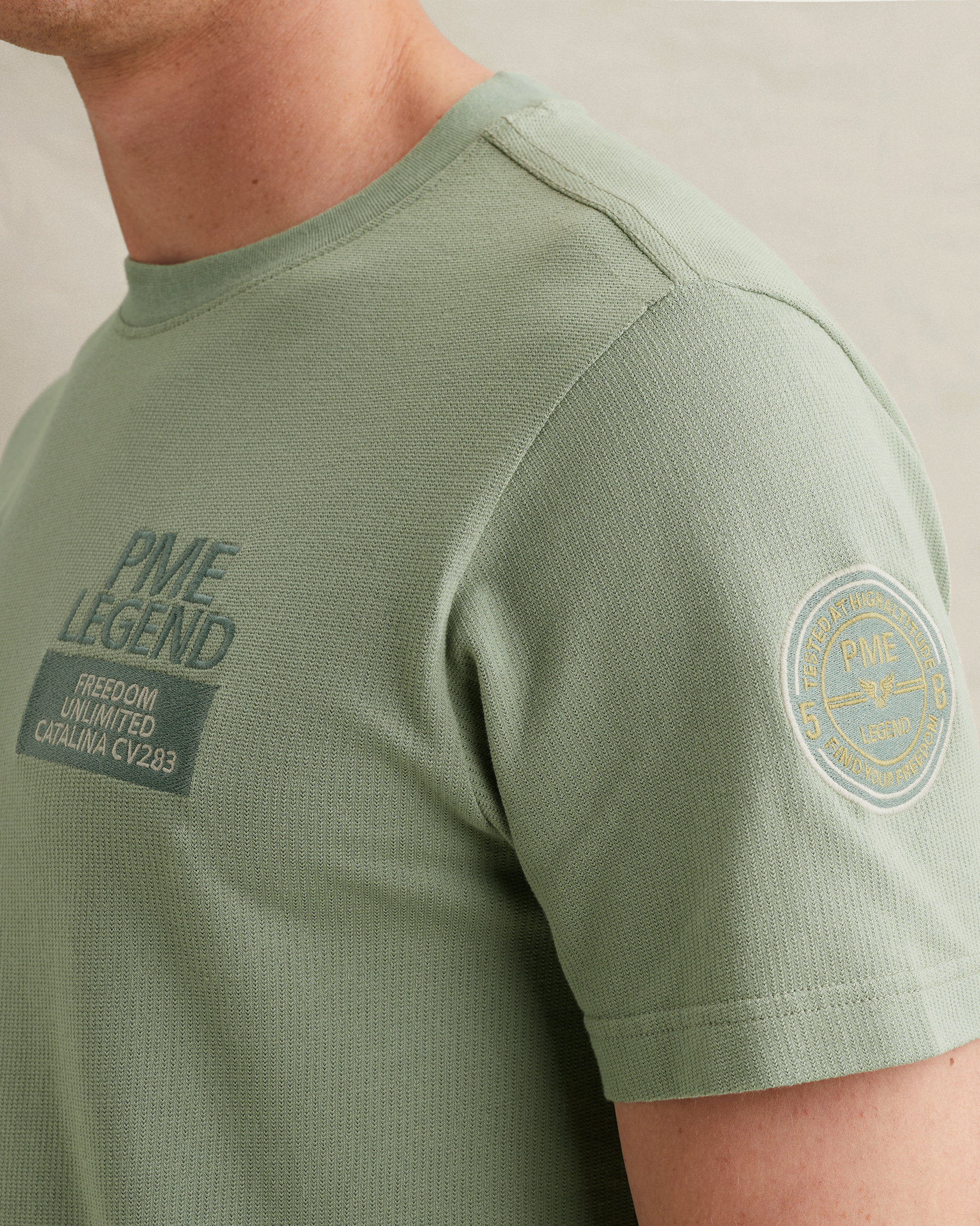 PME Legend T-shirt in jersey with multiple badgesx