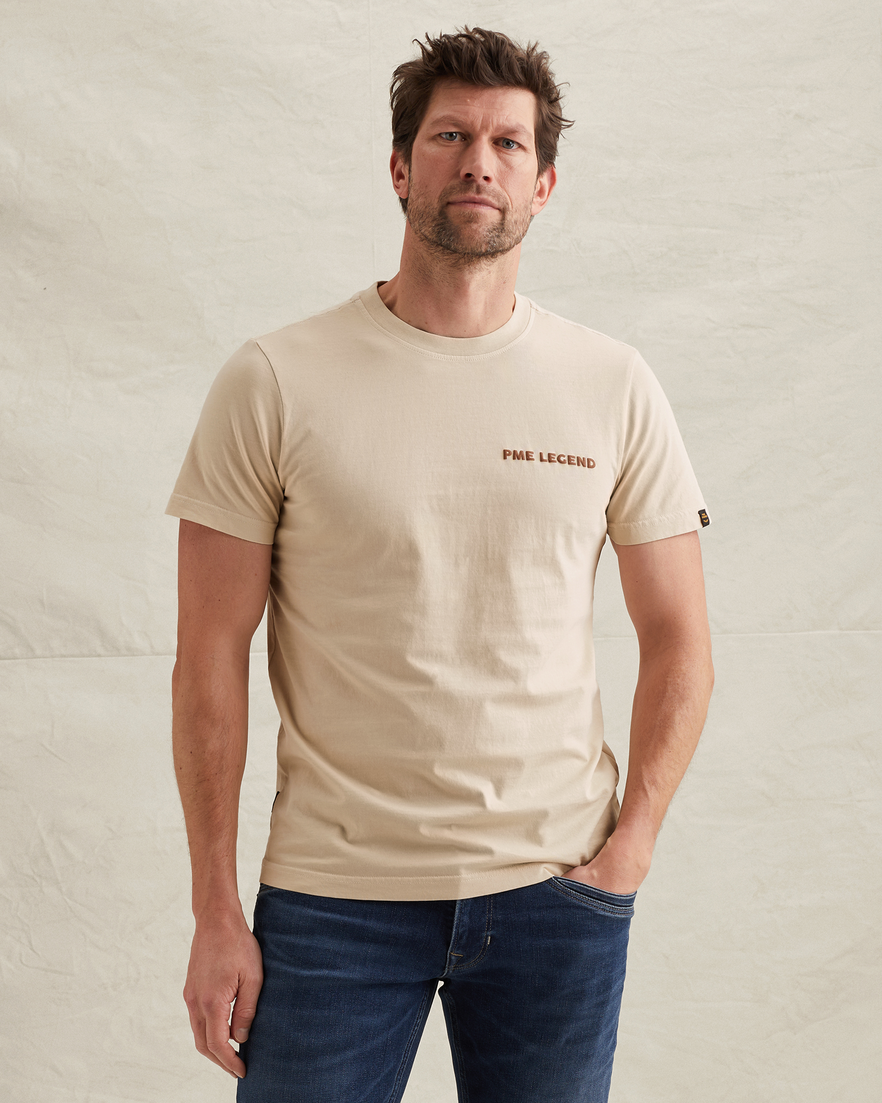 PME Legend T-shirt with a garment-dye wash and artworkx
