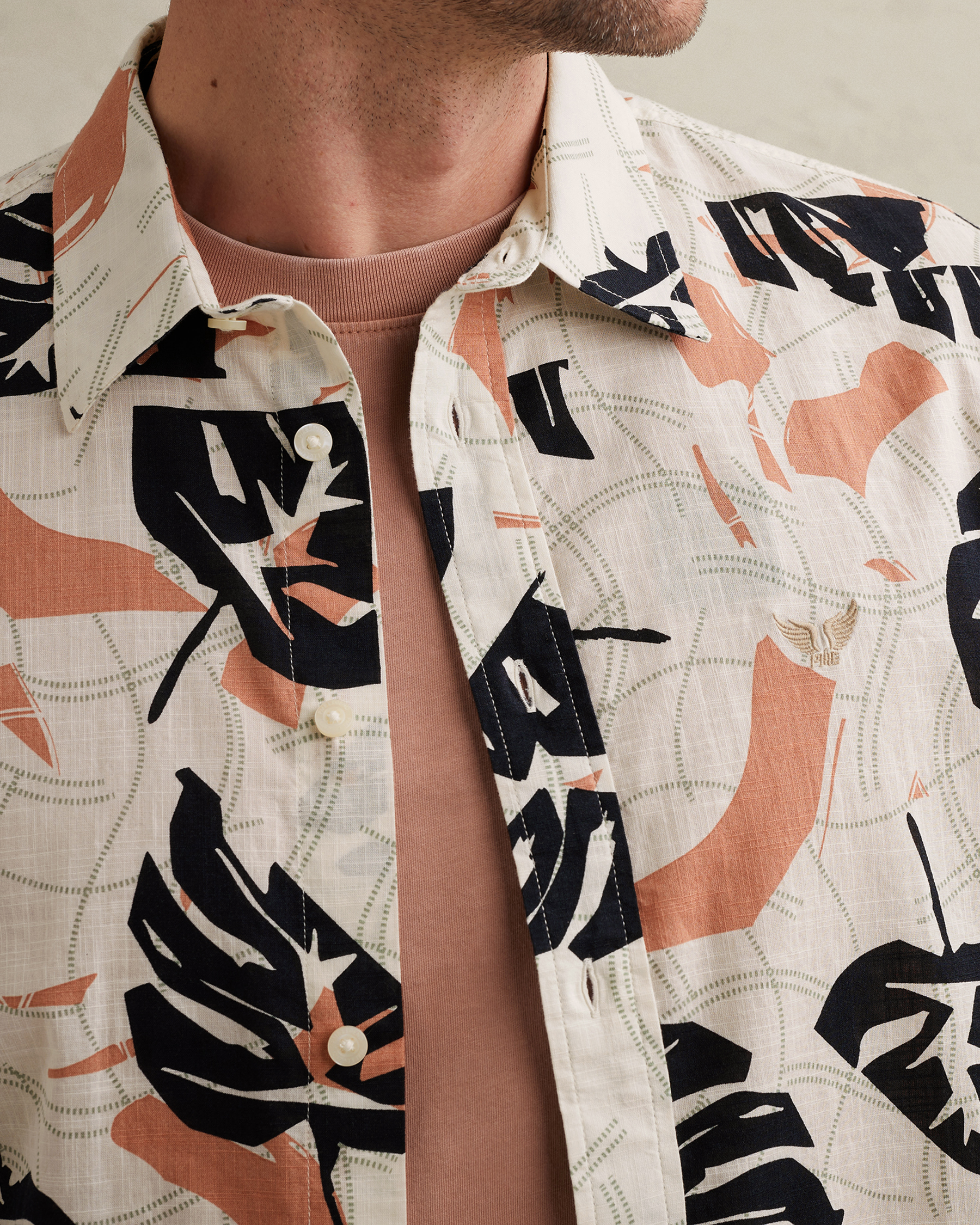 PME Legend Shirt with short sleeves in slub cottonx