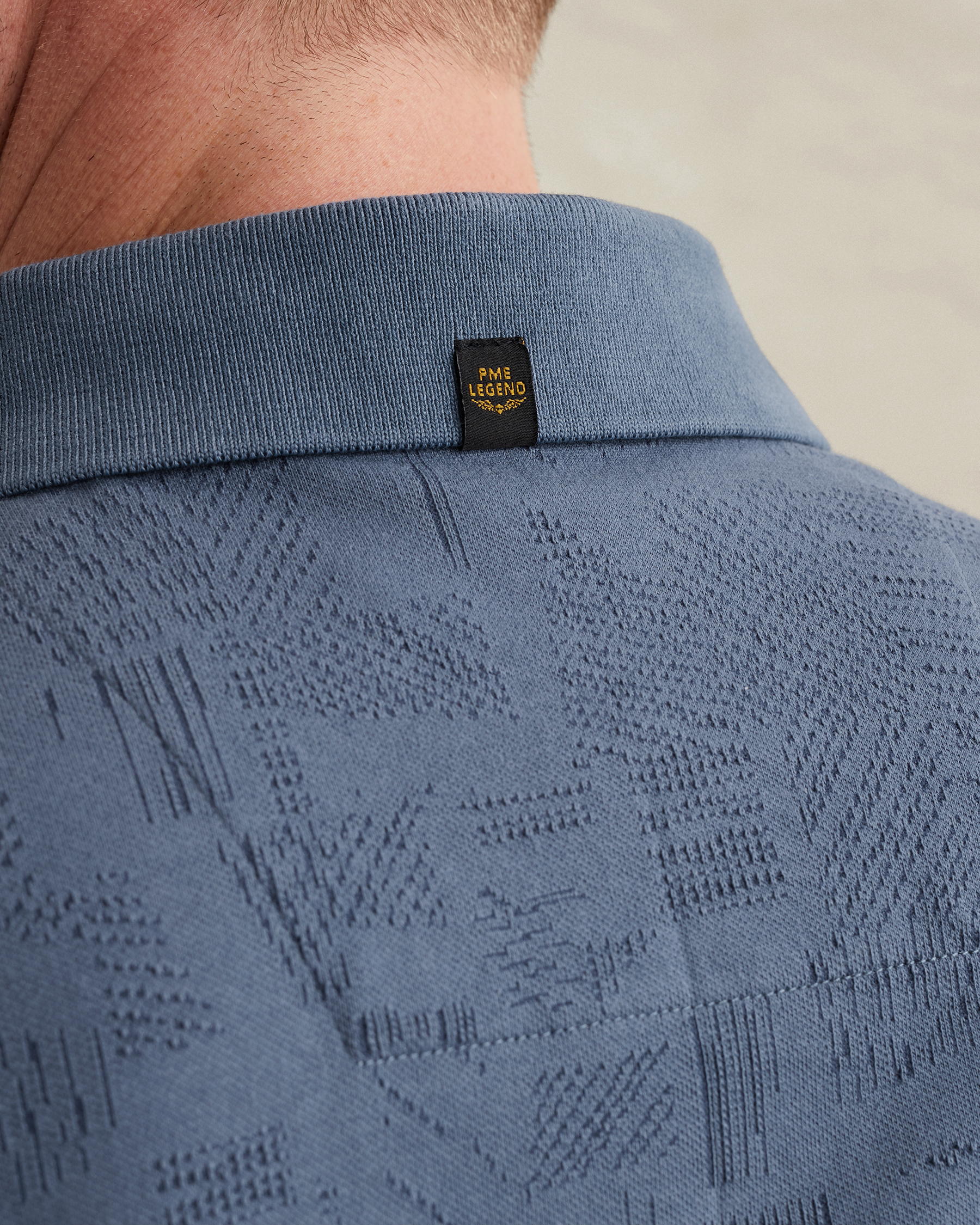 PME Legend Polo shirt with allover jacquard patternx