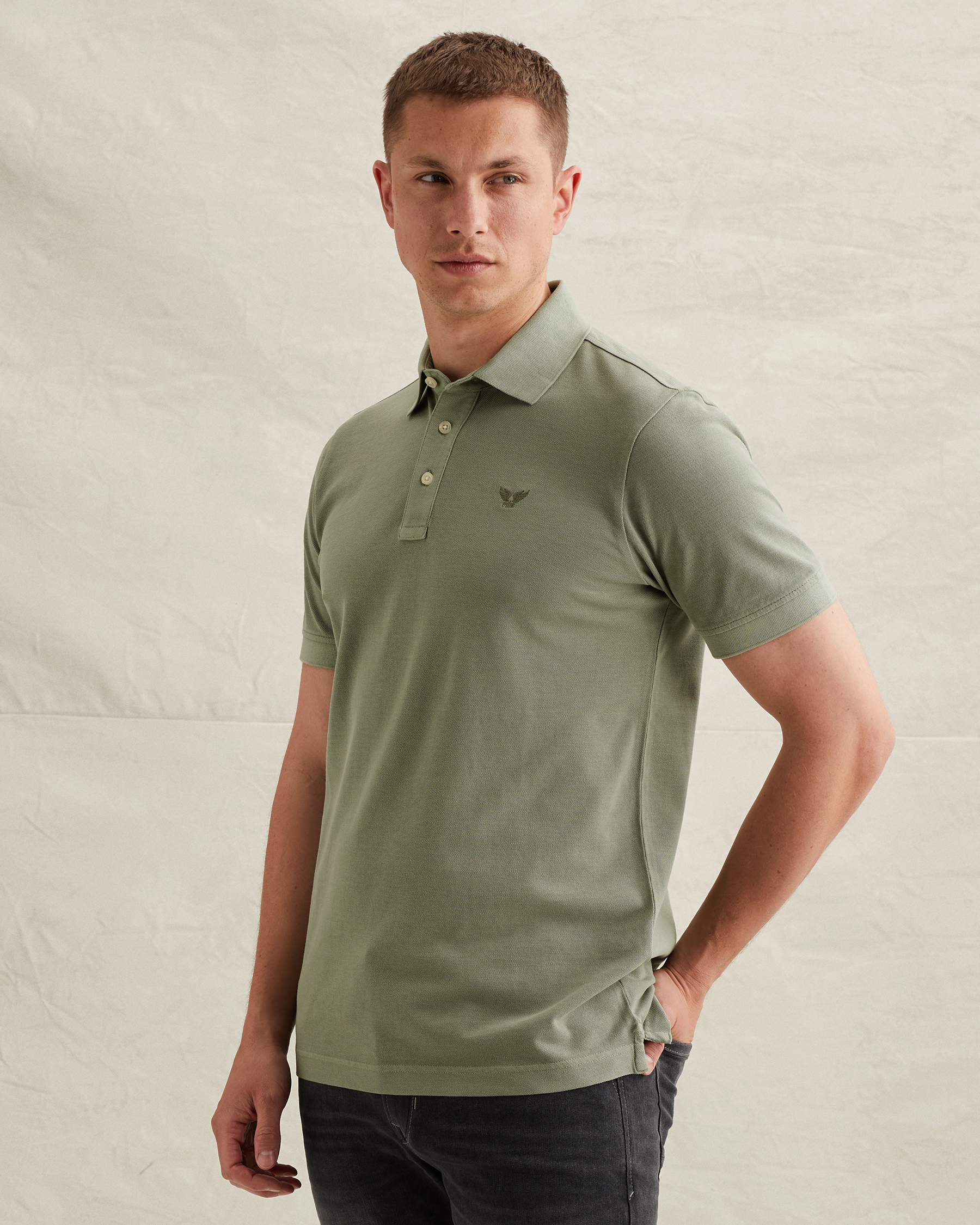 PME Legend Polo shirt in piqué with garment-dye washx