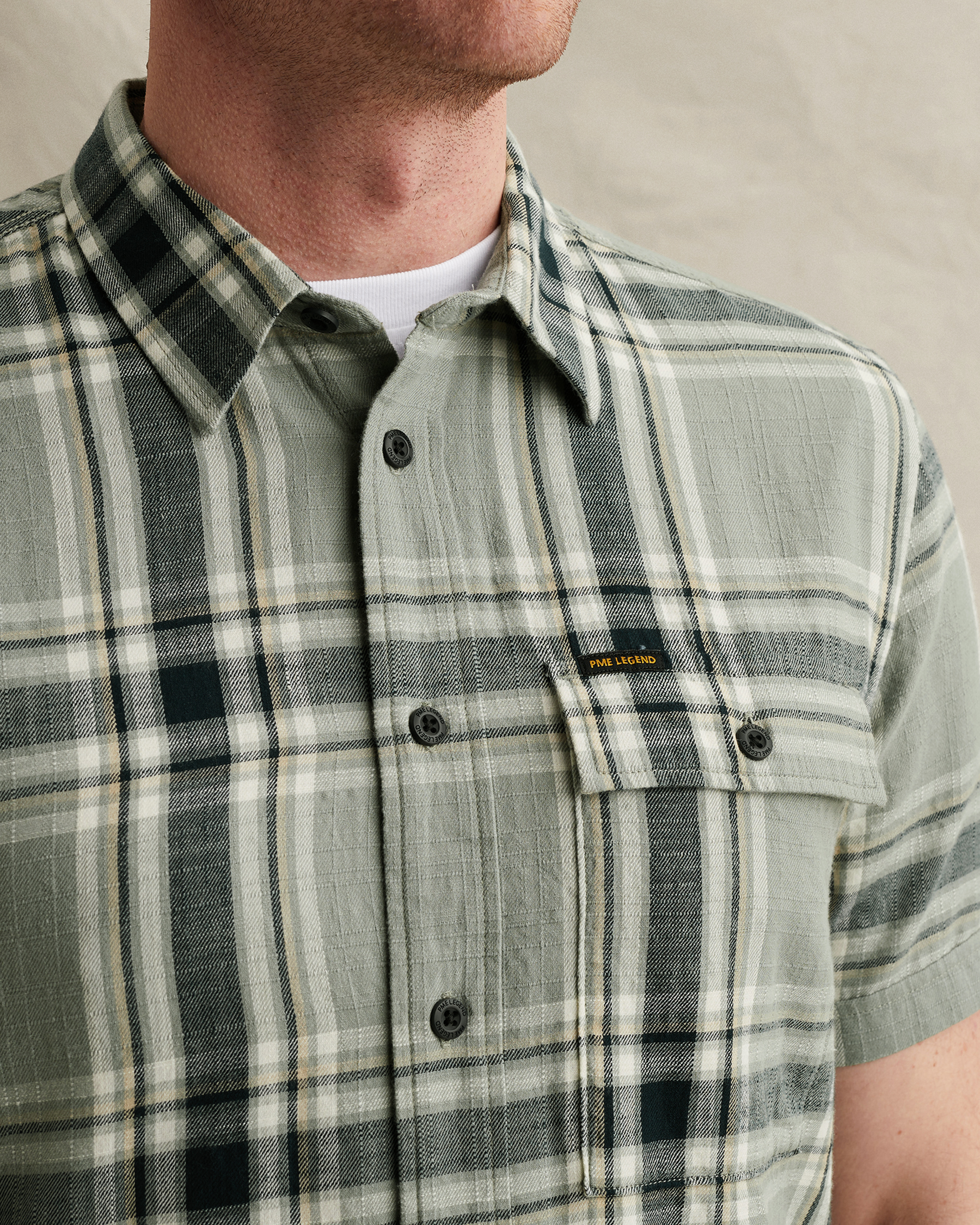PME Legend Shirt with short sleeves and chest pocketx