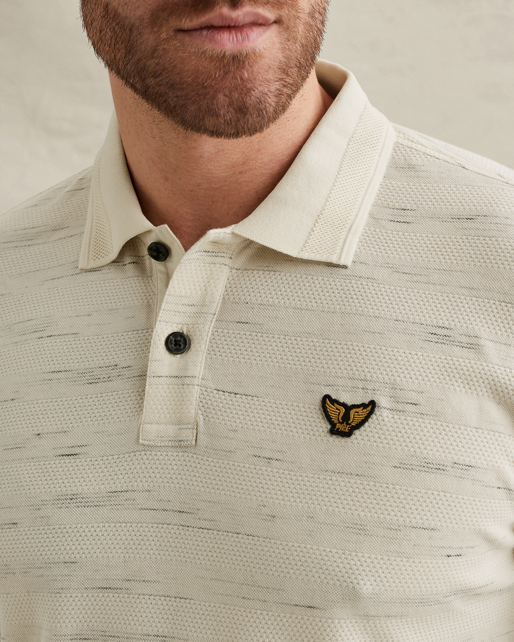 PME Legend Polo shirt with stripe pattern and flight pocketx