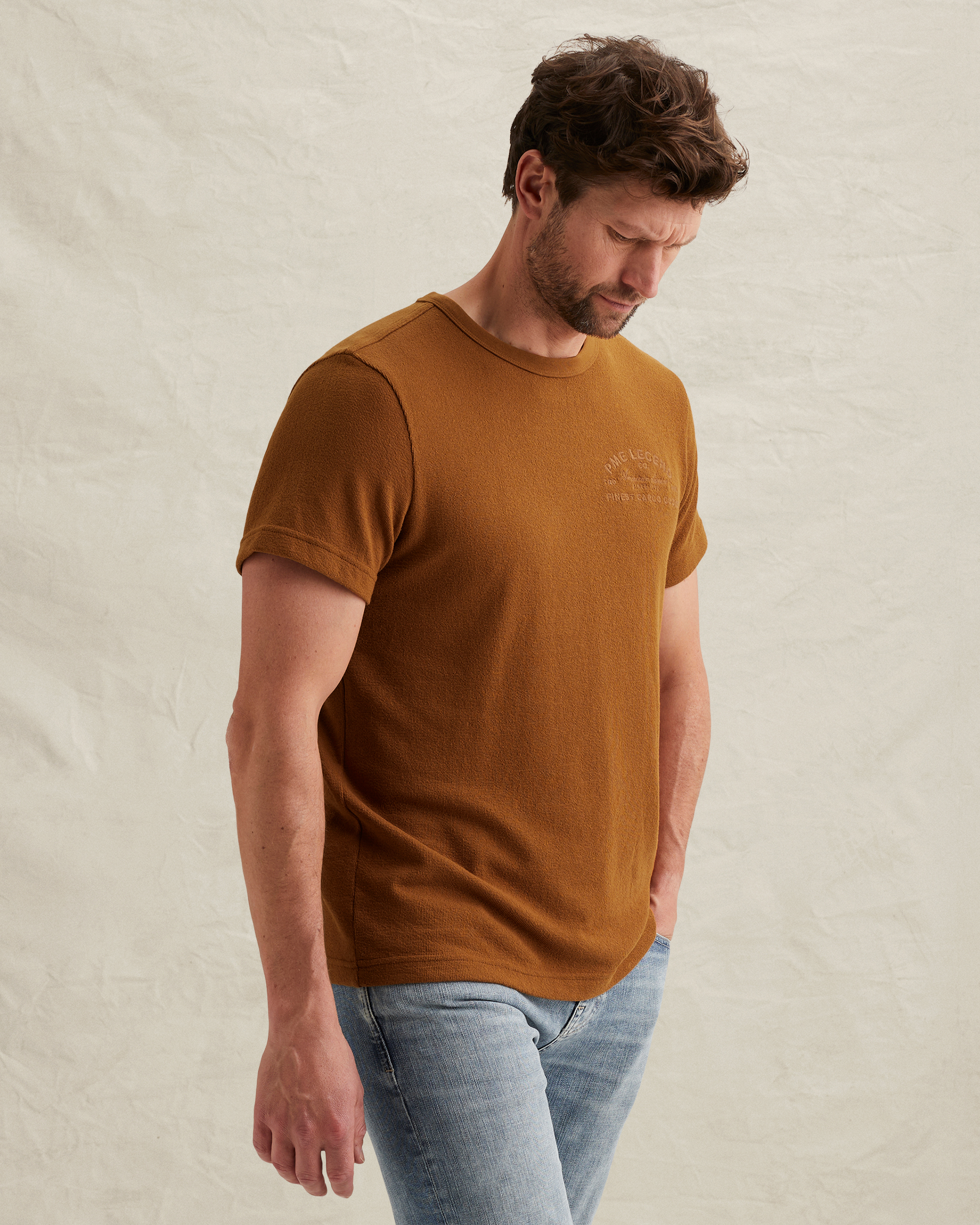 PME Legend T-shirt in slub jersey with printx