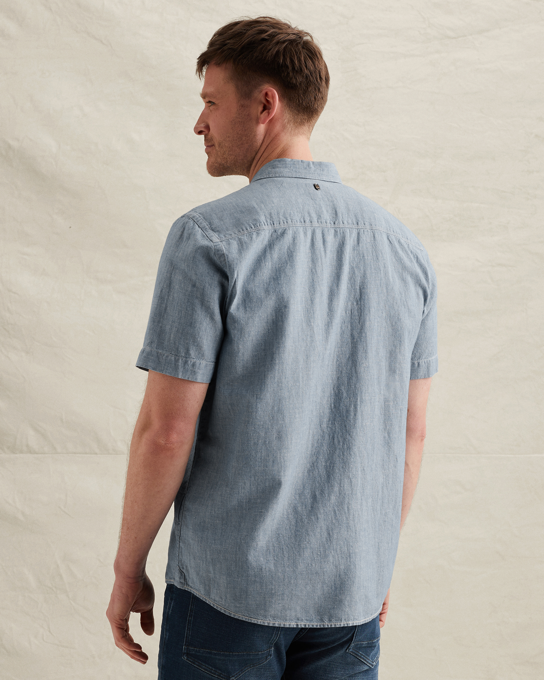 PME Legend Shirt in cotton/linen with short sleevesx